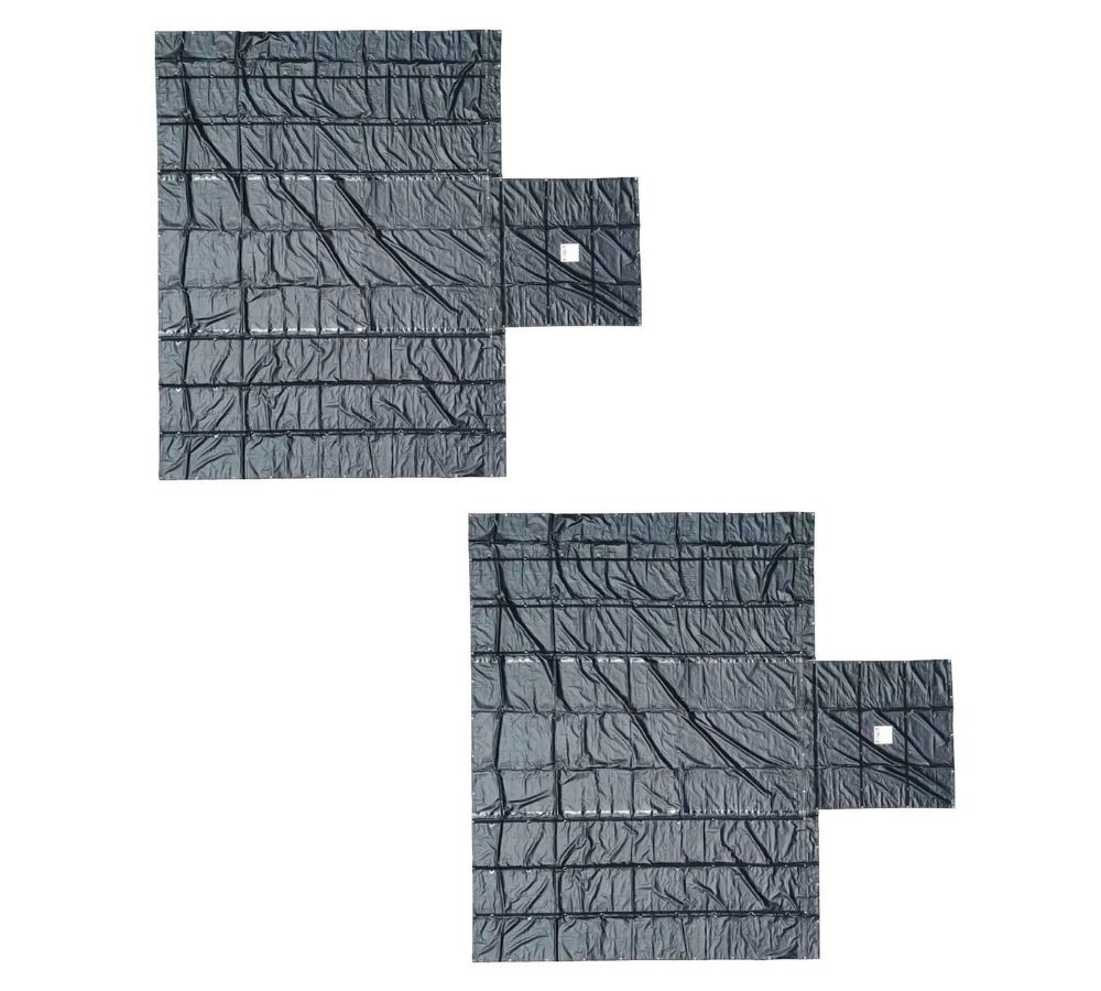 2 Pack Superlight 14oz Flatbed Trailer Lumber Steel Tarp 20x27 (6' Drop) - Black