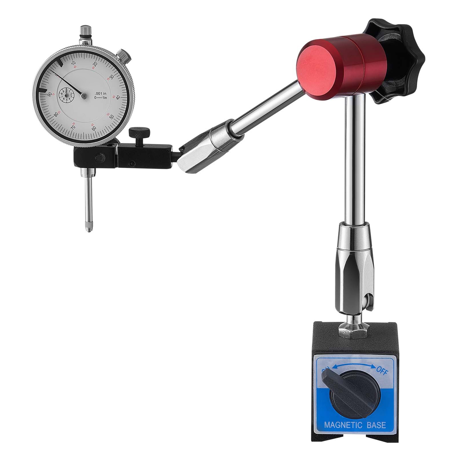 Uimoso Dial Test Indicator with Magnetic Base, 0.001in Precision, 0-1in Range