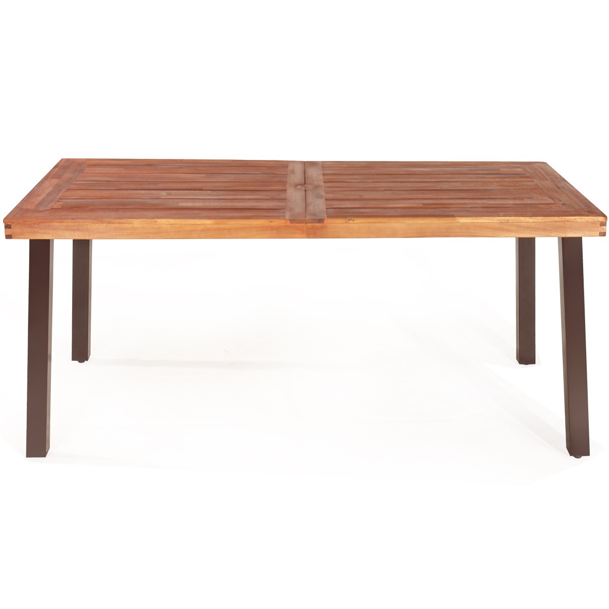 Rectangular Acacia Wood Dining Table Rustic Furniture Indoor &Outdoor