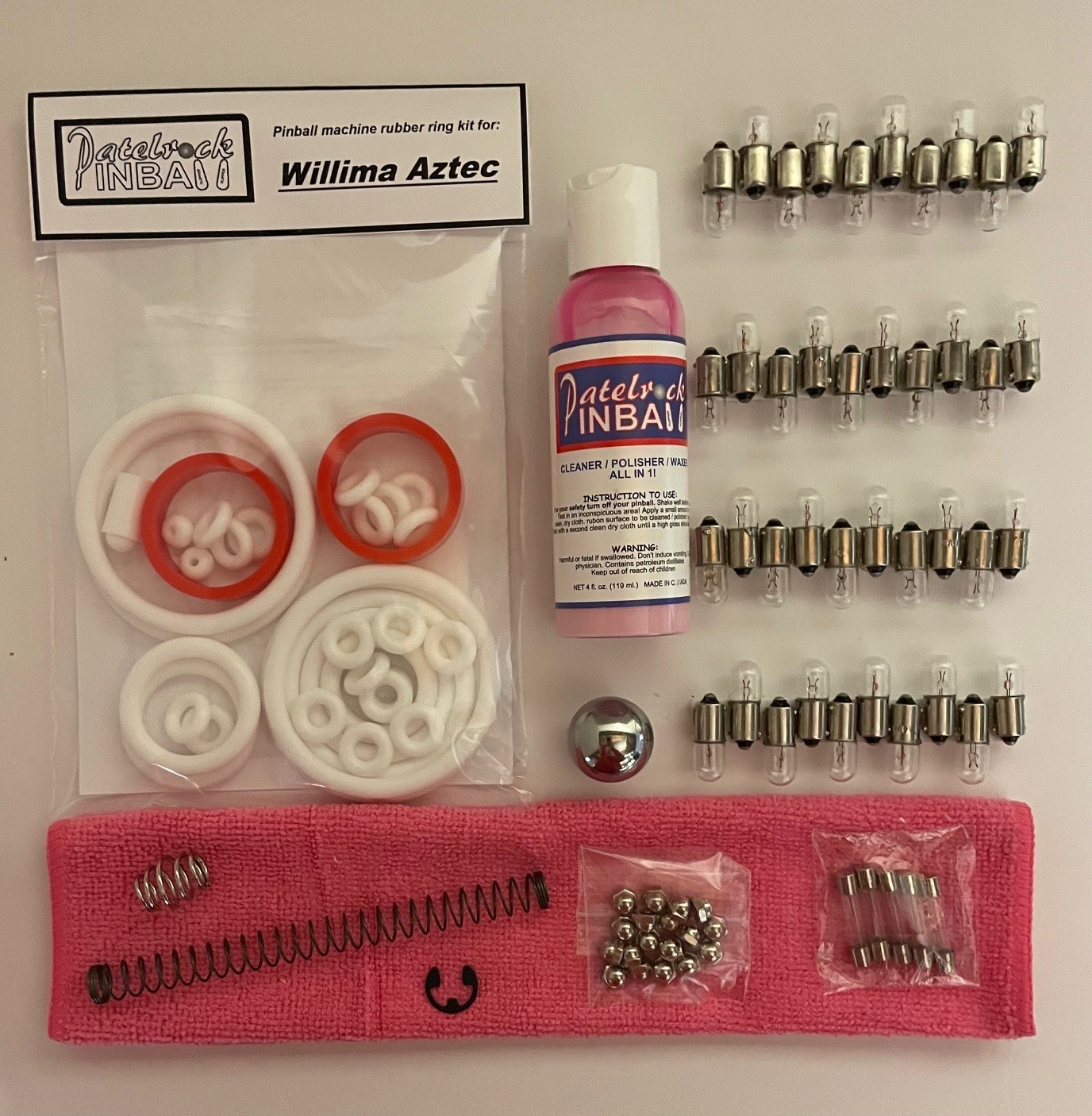 1976 Williams Aztec Pinball Machine Maintenance Tune Up Kit