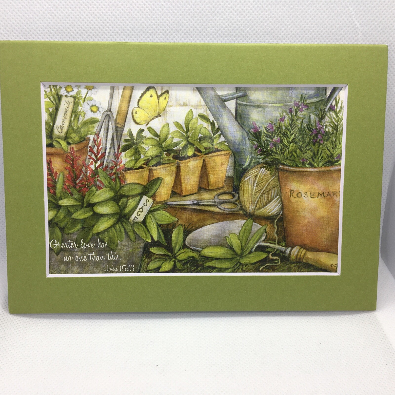 New Handmade 5x7 (Matted 4x6) Scripture Butterfly Nature New Free Ship 69