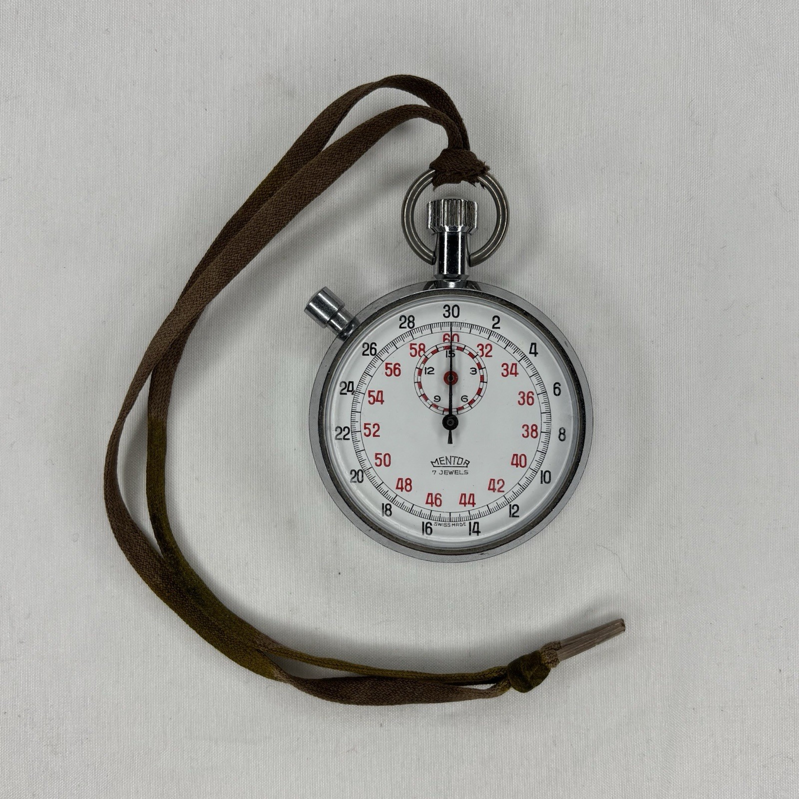 Vintage Mentor Stopwatch Stoppuhr 15 MIN - 51 mm - 7 Jewels - Works