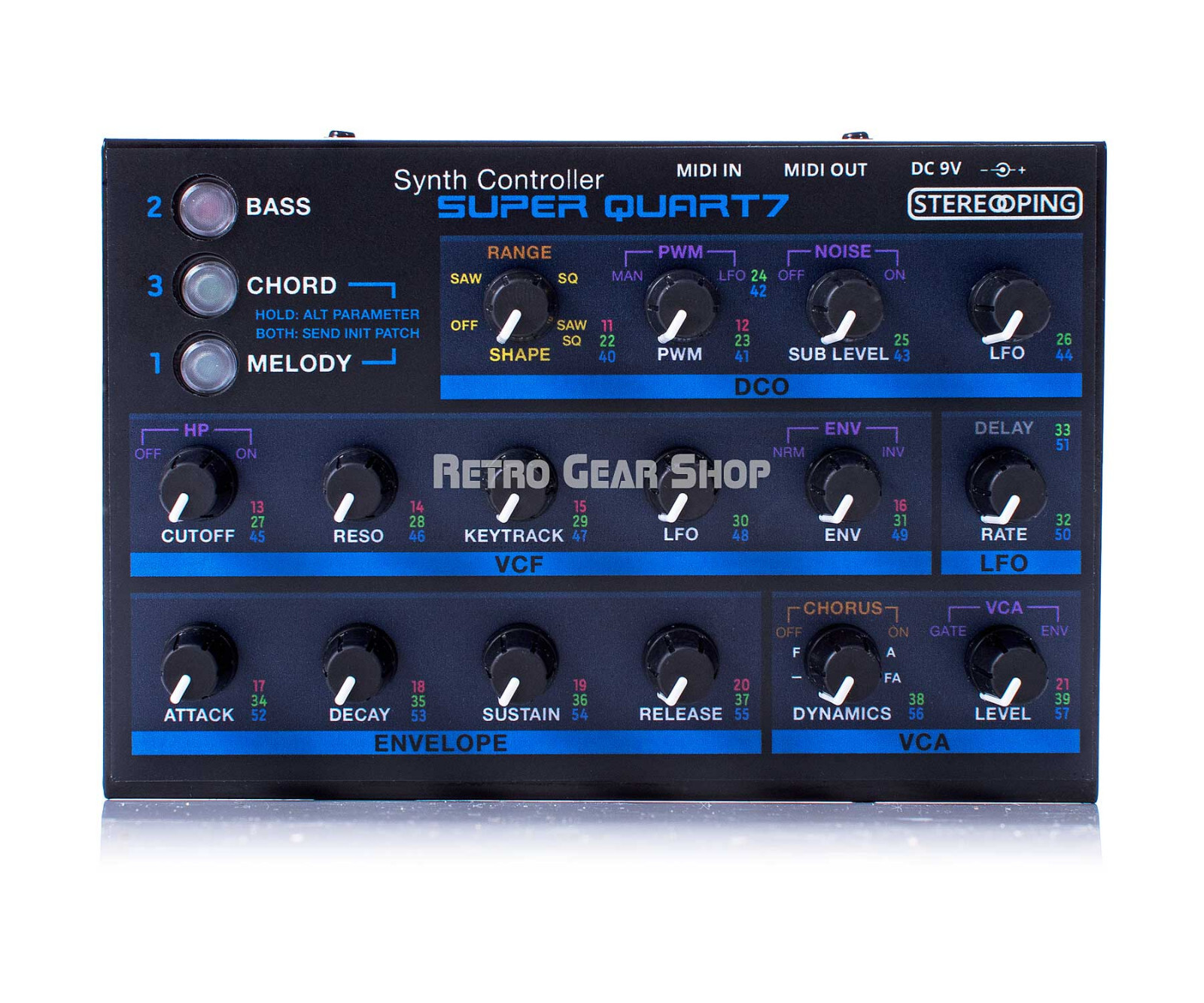 Stereoping CE-1 Super Quart 7 Midi Controller for Roland MKS 7 Vintage Synth