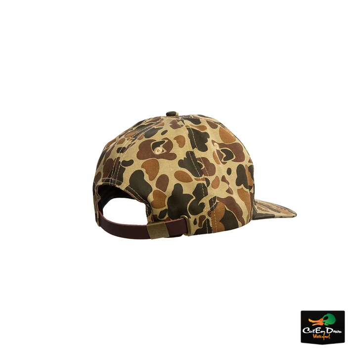 RIG'EM RIGHT WATERFOWL OLD SCHOOL CAMO PINCH FRONT UNSTRUCTURED HAT