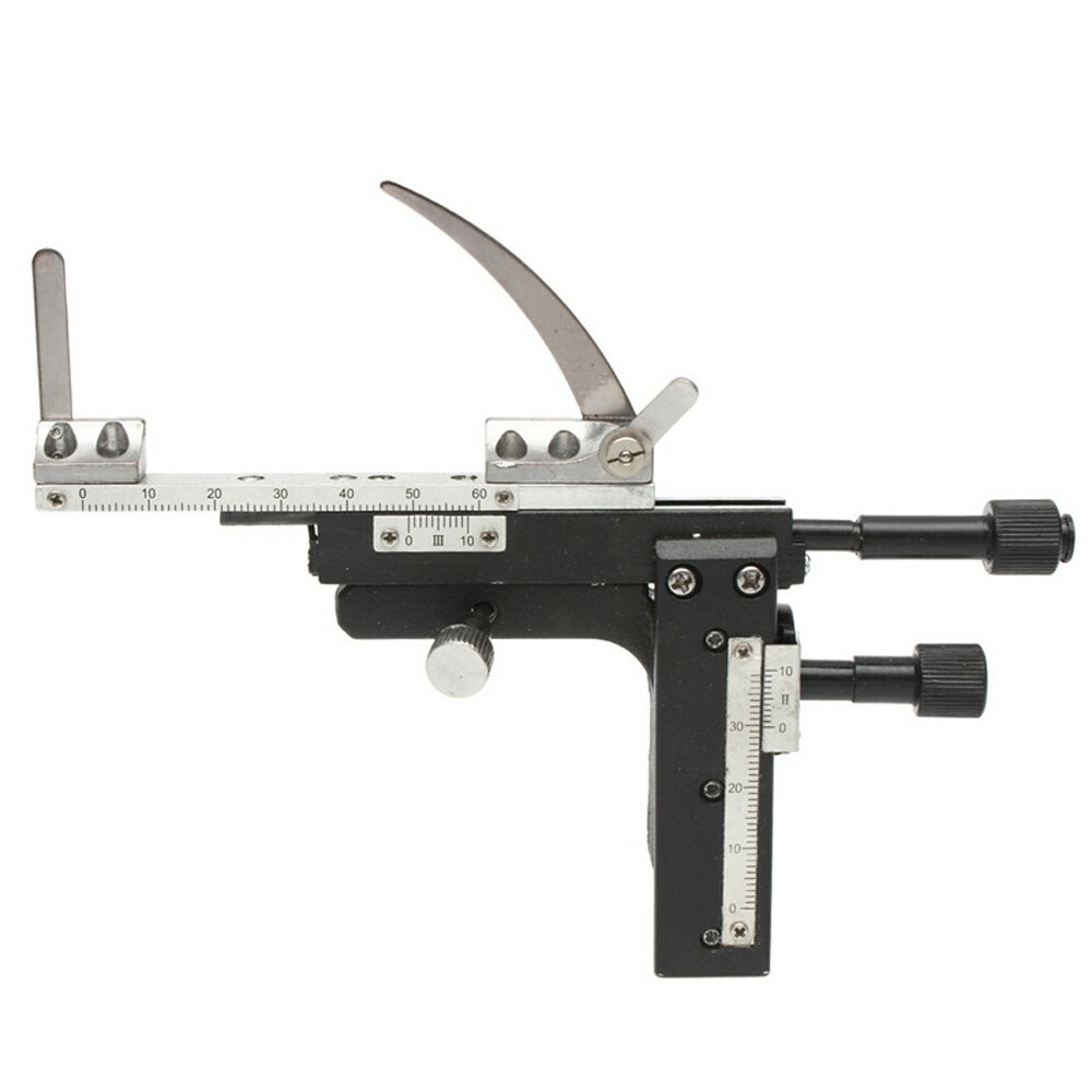 X-Y Movable Stage Attachable Microscope Mechanical Stage Plastic Lever w/Scale