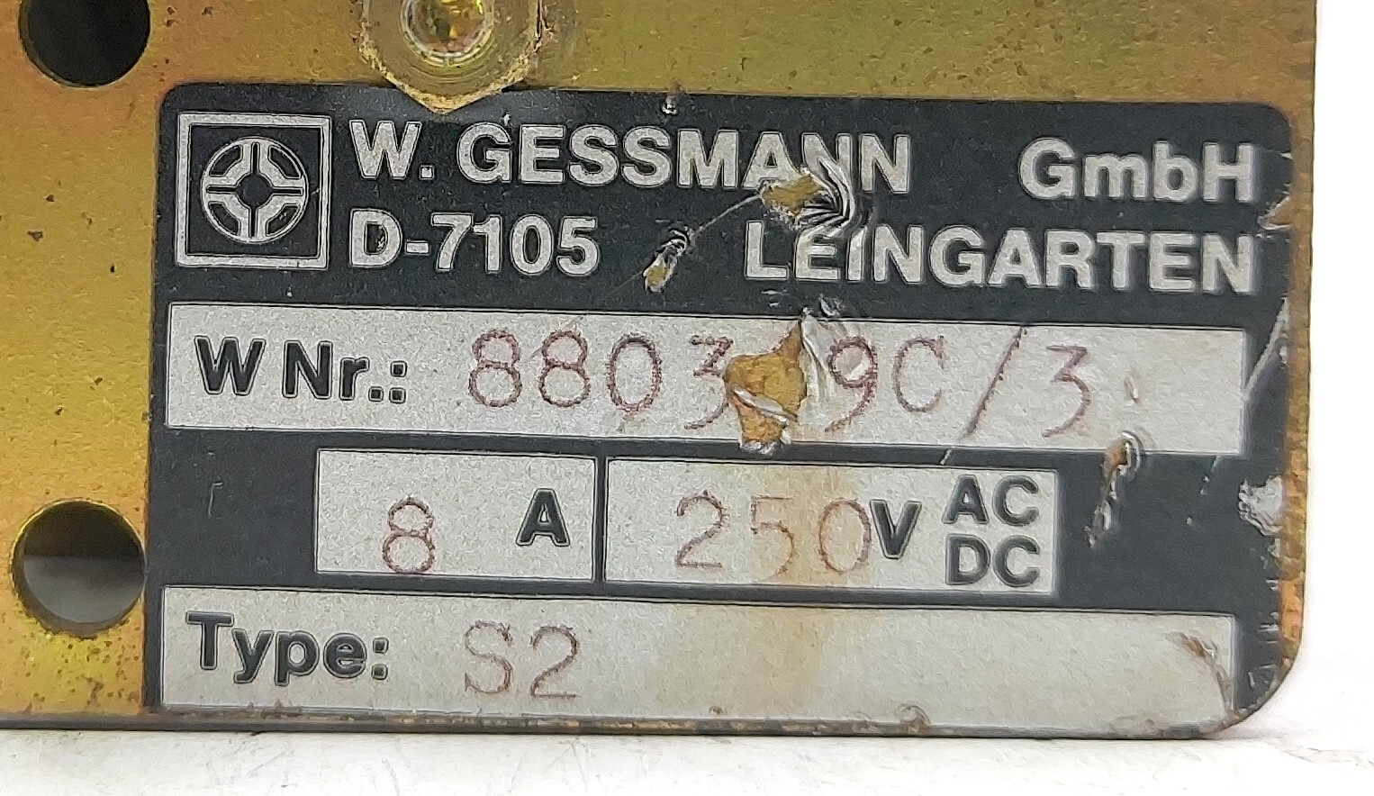 W.Gessmann Ltd. D-7105 Joystick/Controller