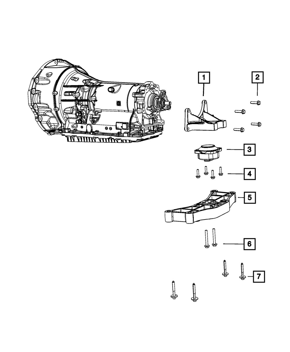 Genuine Mopar Transmission Mount Bracket 5038752AA