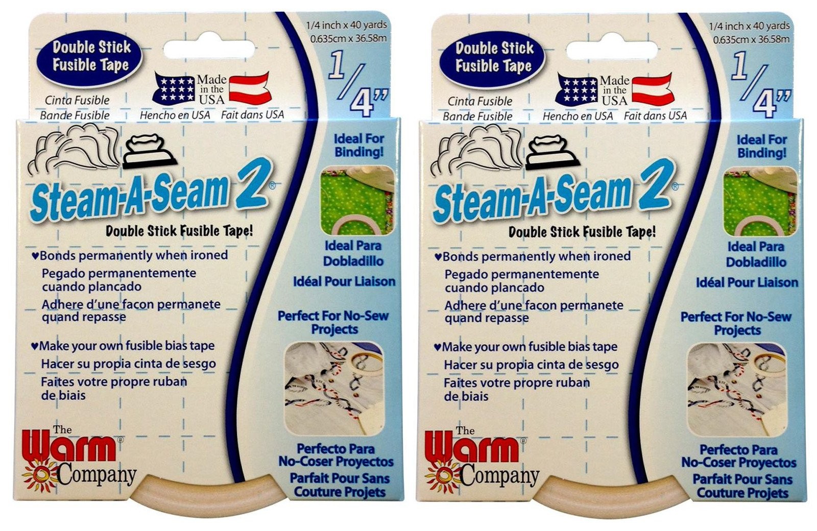 2-PACK - Double Stick Fusible Web 1/4"X40 Yards