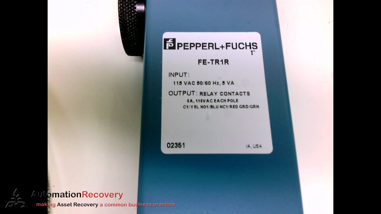 PEPPERL FUCHS FE-TR1R RETROREFLECTIVE CONTROL SENSOR, INPUT: 115VAC,, NE #205065