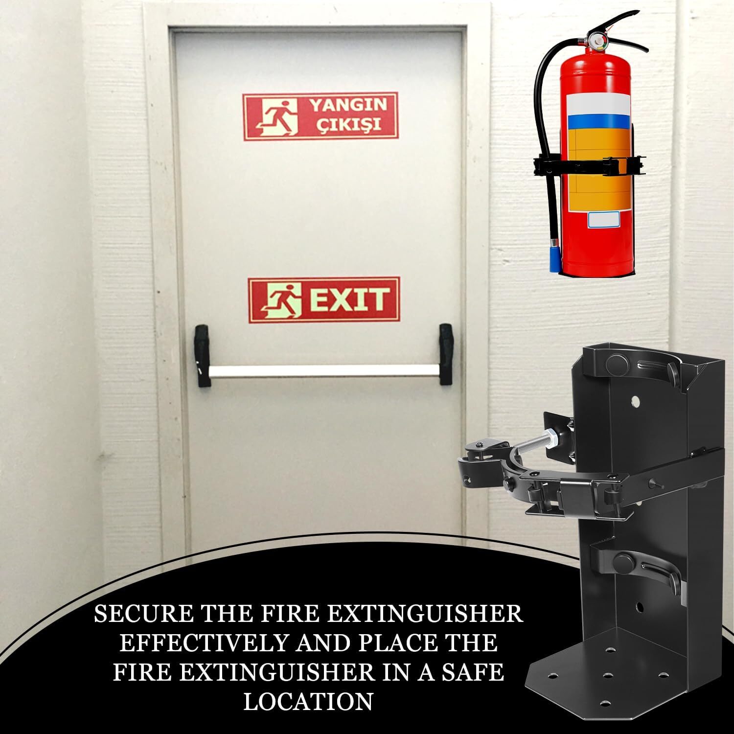 Fire Extinguisher Vehicle Bracket 809 Replace for 10lb Dry 5lb Co2 Amerex 809