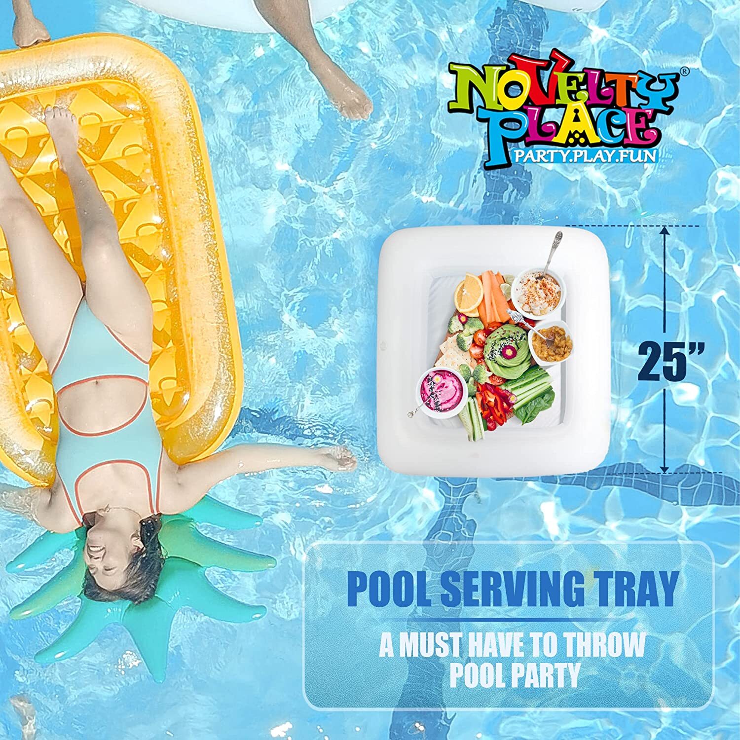 Inflatable Ice Serving Buffet Bar - Food & Drinks Cooler Inflatable Serving Tray