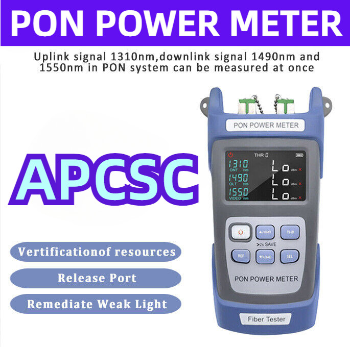 FTTX ONT/OLT 1310nm/1490nm/1550nm Handheld PON Power Meter Optical Fiber Tester