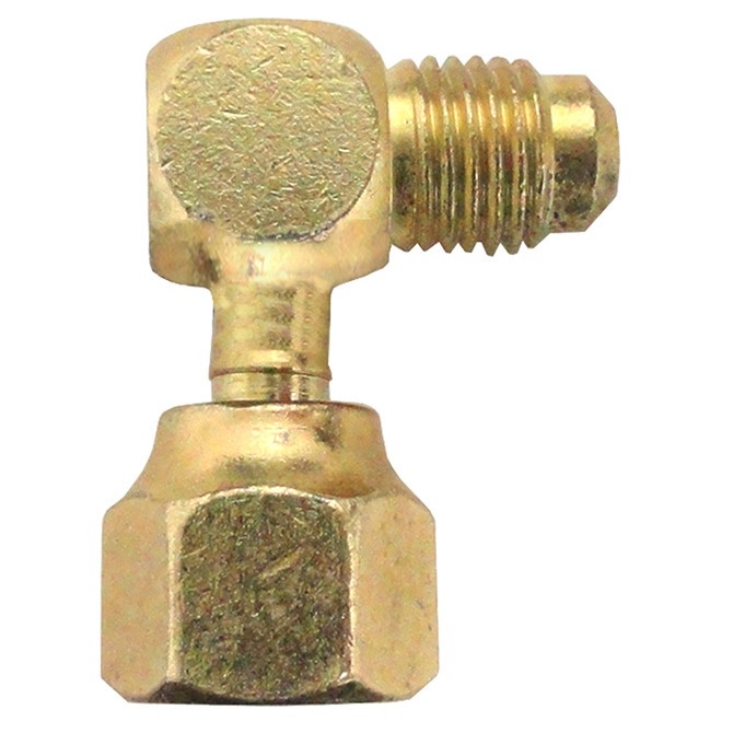 Brass 1/4" Fe Flare x 1/4" Male Flare Swivel Elbow