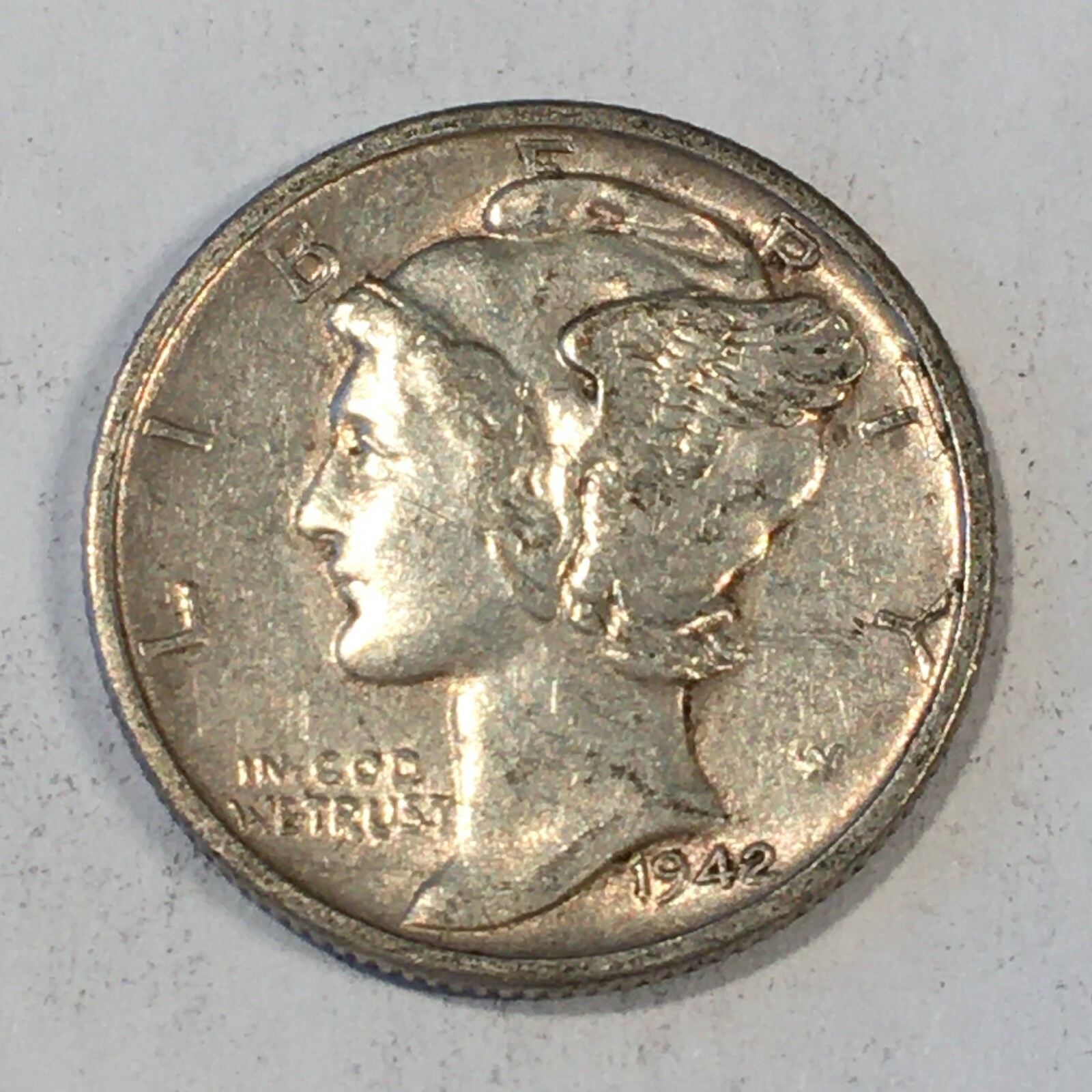 1942-S Silver Mercury Dime - High Quality Scans #L755