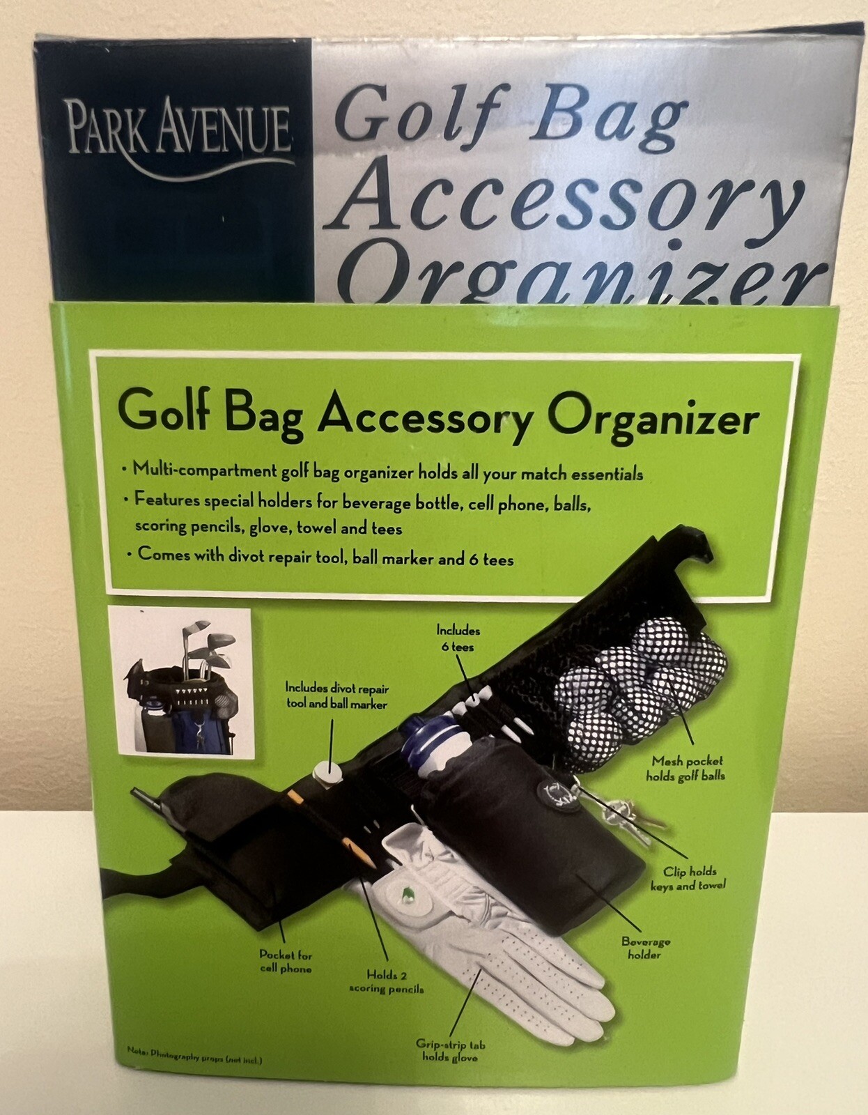 Park Avenue Golf Bag Accessory Organizer 2008 PA2382BK Sold By Kmart New Openbox
