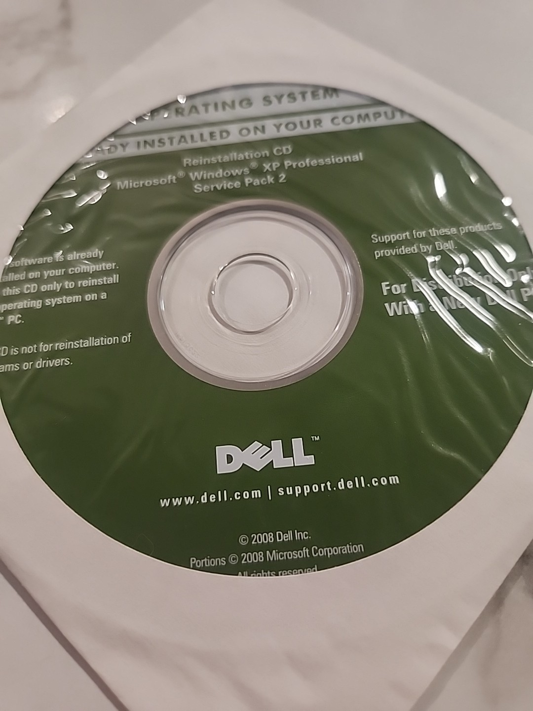 Dell Application Reinstalling Microsoft Windows XP Prof Service Pack 2 Software