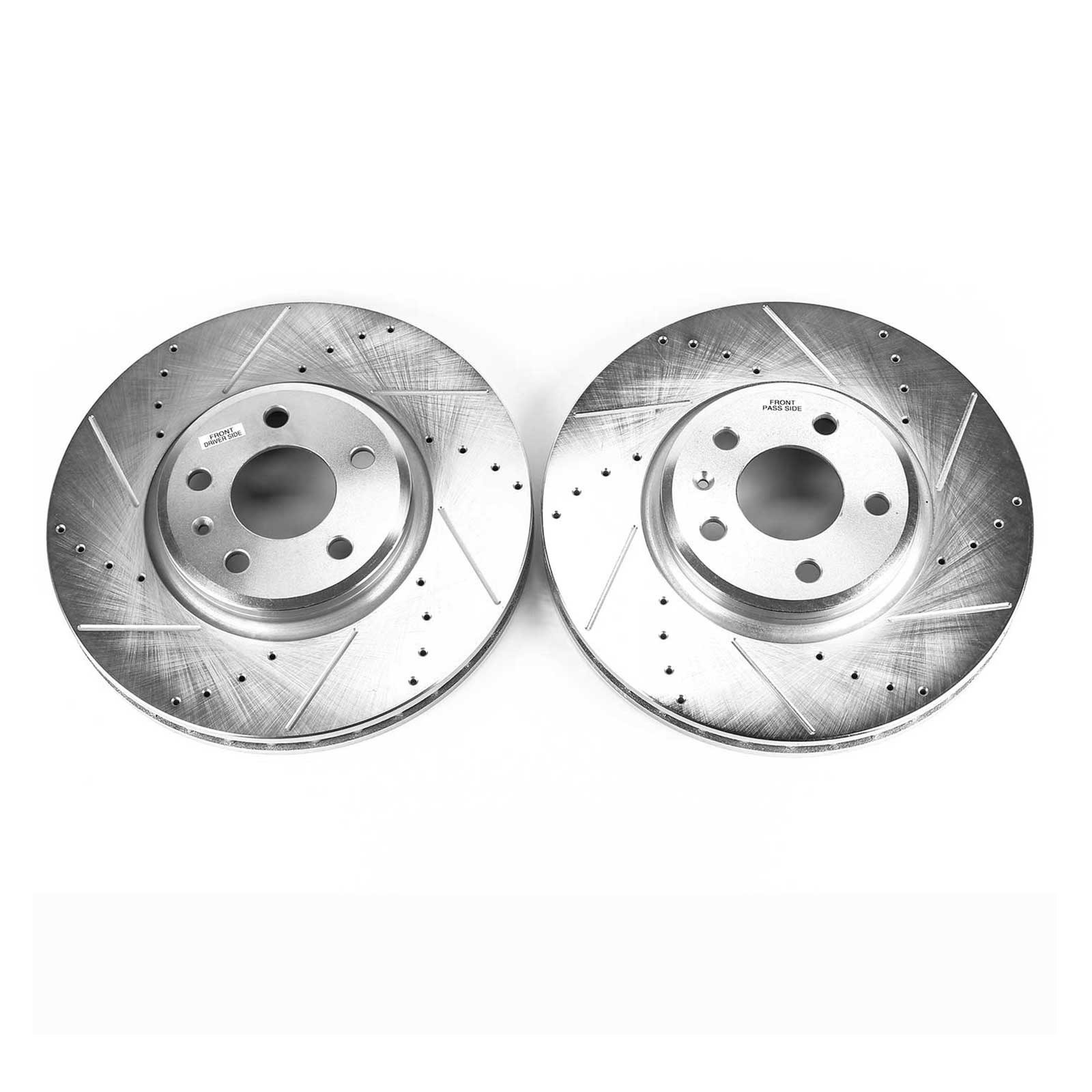 Power Stop EBR838XPR Drilled & Slotted Front Rotor Set for Audi A4 / A5