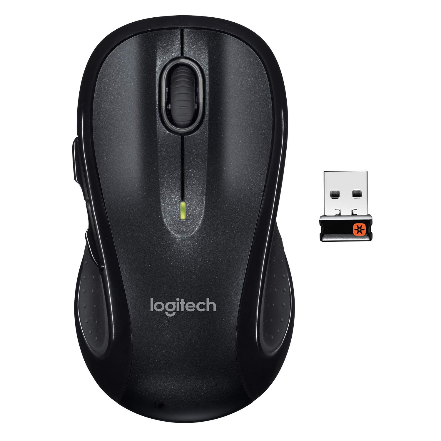 Logitech M510 Wireless Computer Mouse - USB Unifying Receiver, Dark Gray