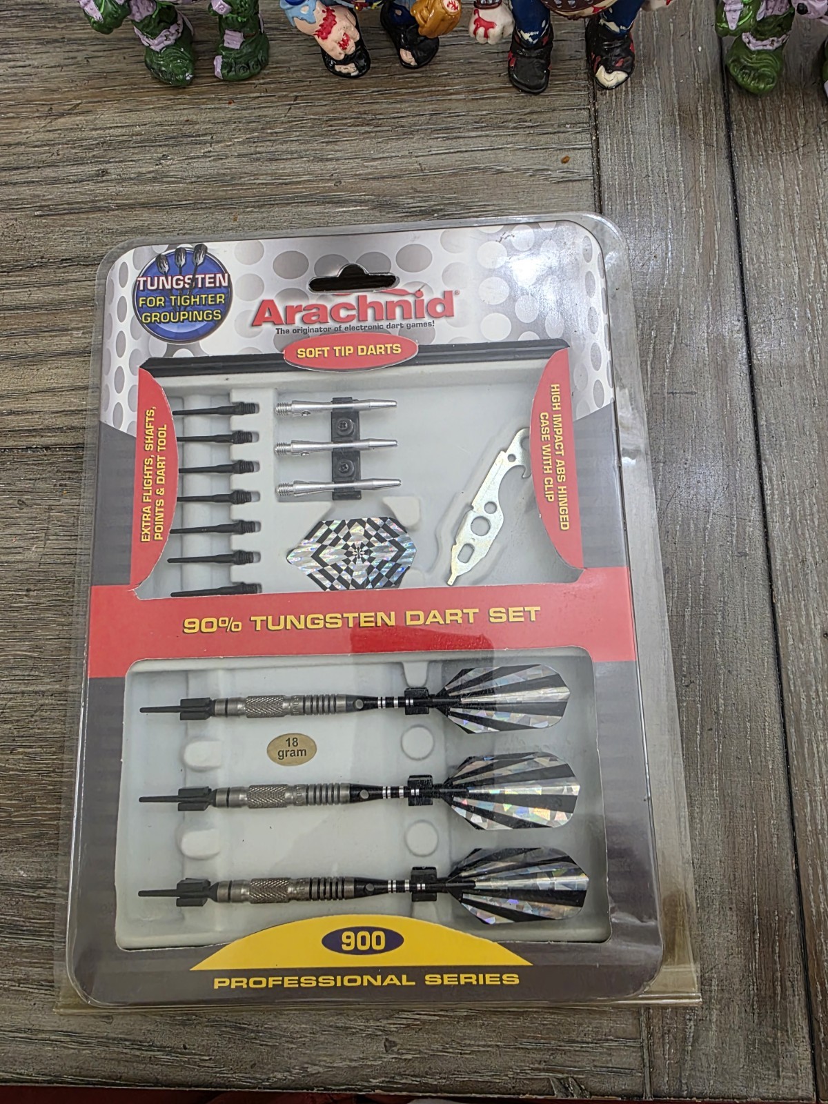 Arachnid SFP900 Soft Dart Set of 3 New 18 Gram Tungsten Darts W/ Case Sealed