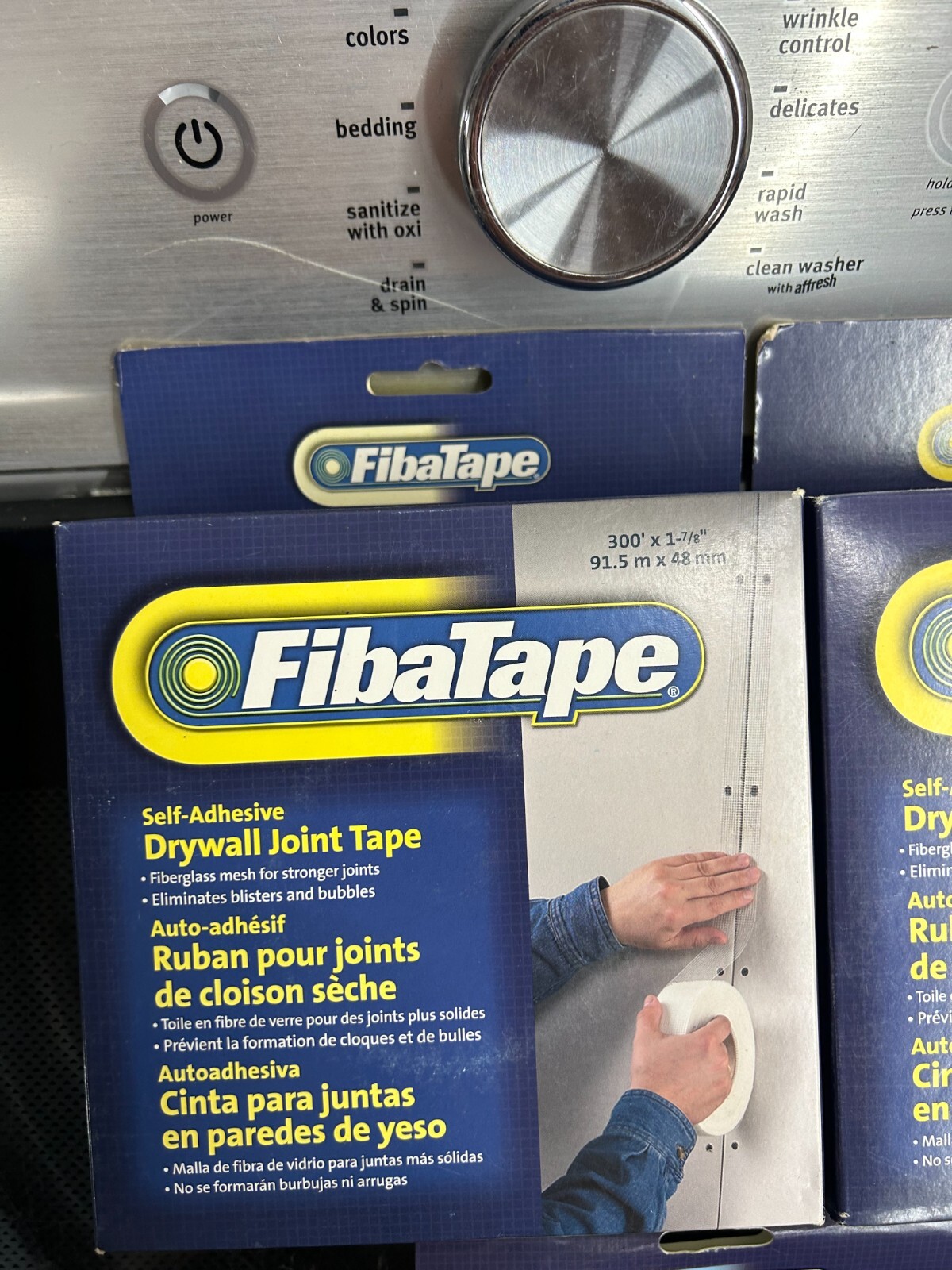 3-pack lot FibaTape Self Adhesive Drywall Joint &Metal Corner Tape 300' x 1-7/8"