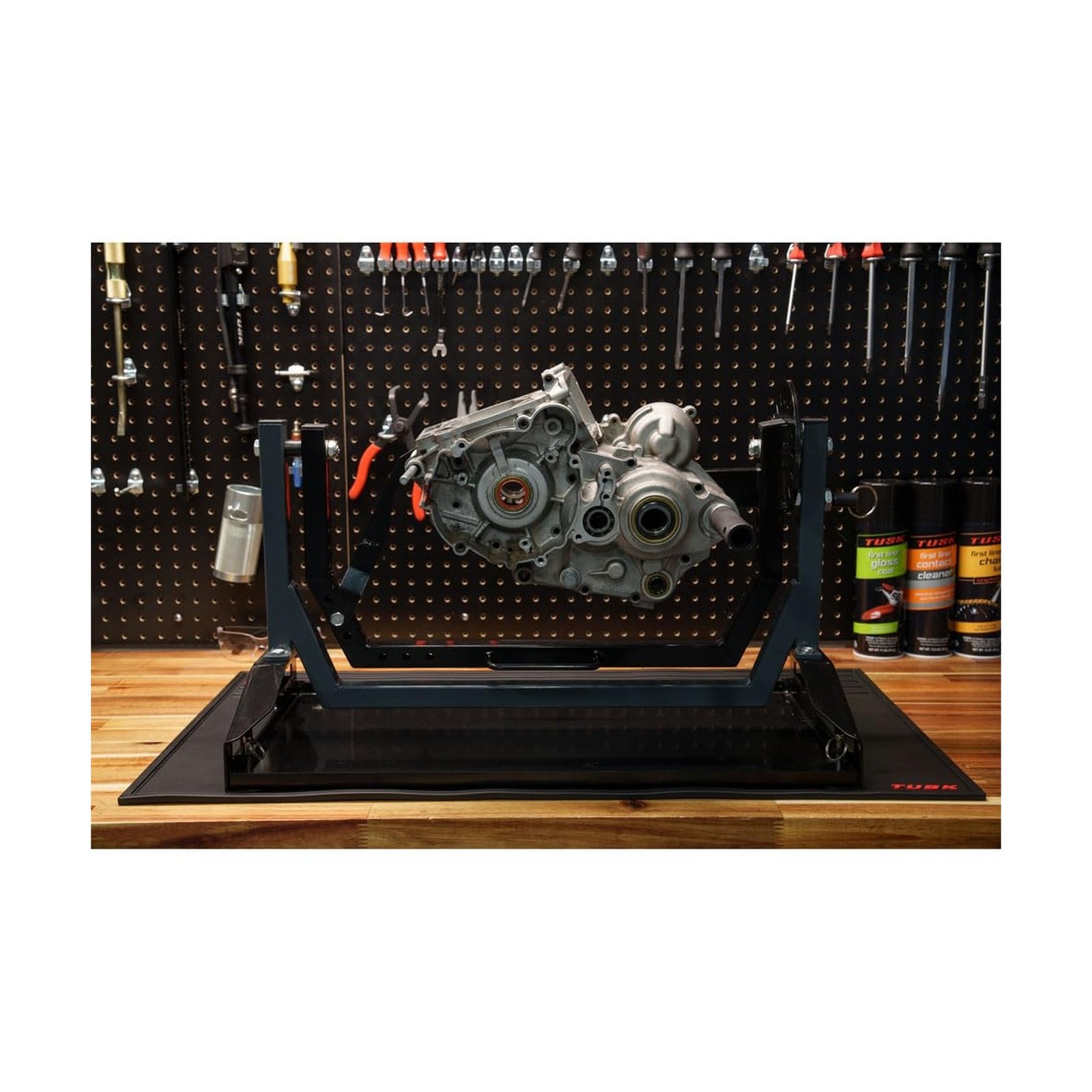 Tusk Motorcycle Engine Stand for All Vertical-Type Single Cylinder 2 or 4-Str...