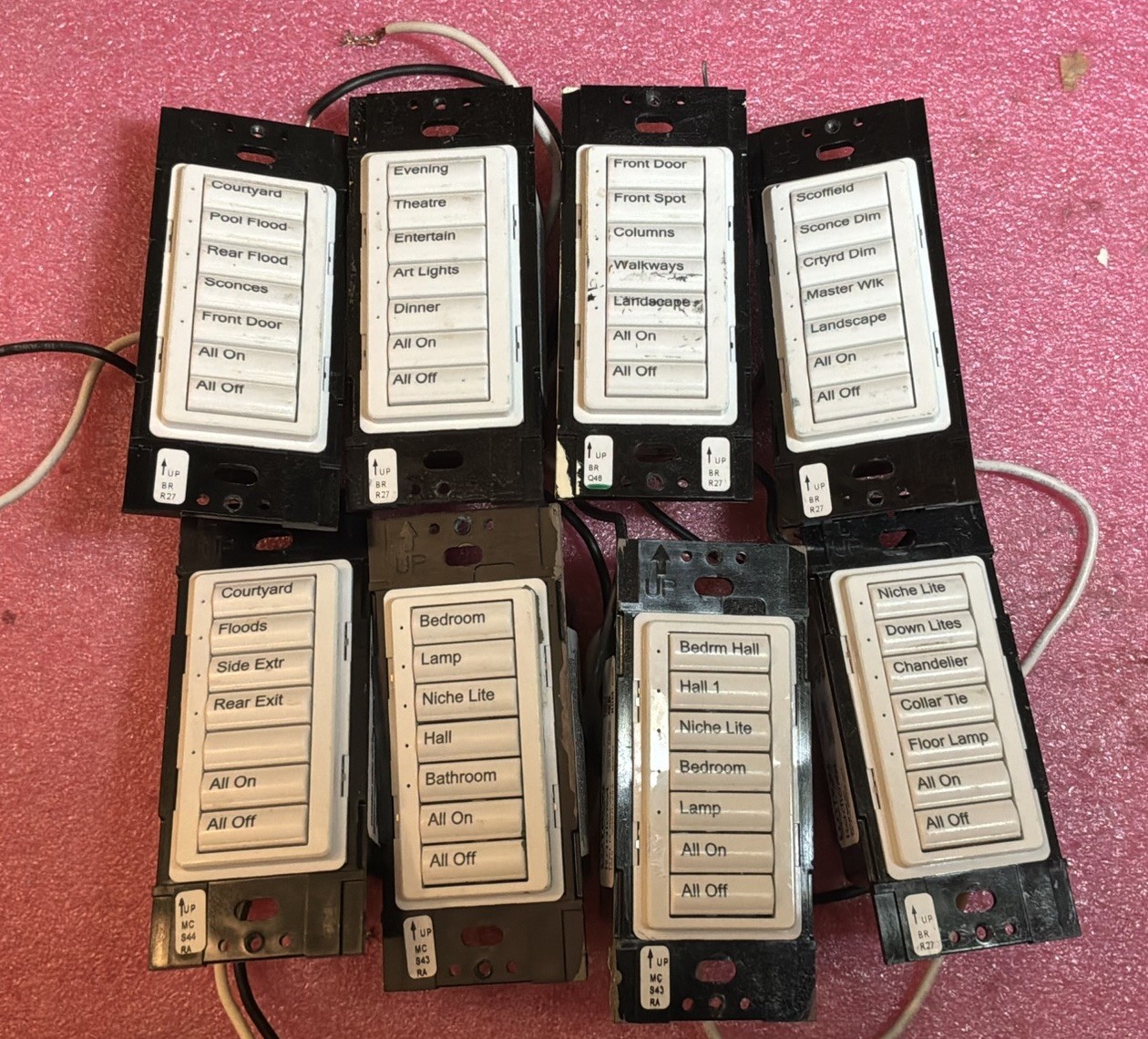 Lutron RALB-5W-AO RadioRA 5-Button Wall Large-Button Master Control