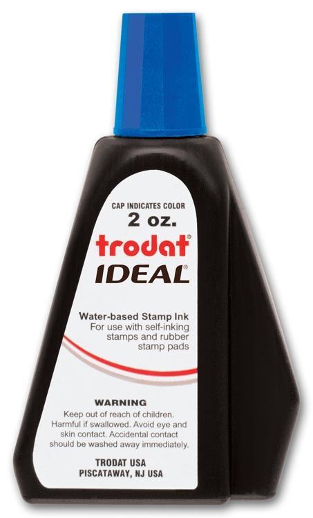 307001 Ideal Blue Ink Refill for Self-Inking Stamp