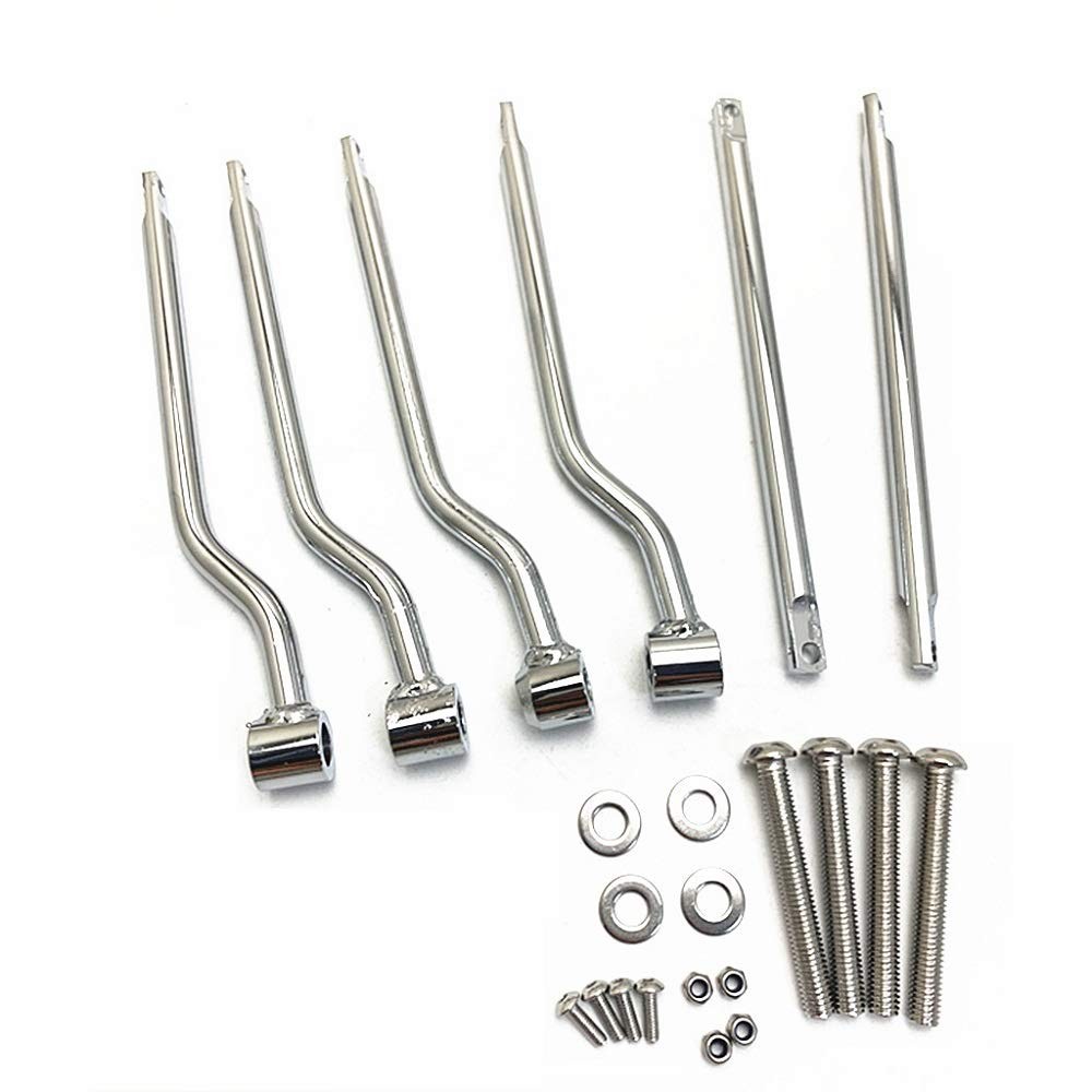 Universal Saddlebag Support Bars Brackets for Motorcycle (Chrome)