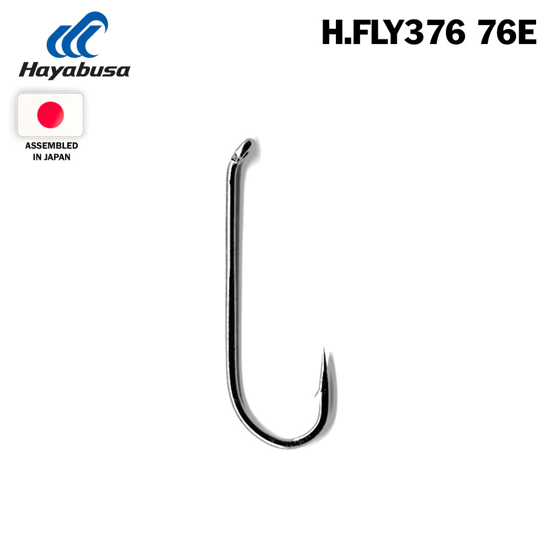 100/1000 pack HAYABUSA FLY 376 Black Nickel Fly Hook 2 X LONGSHANK