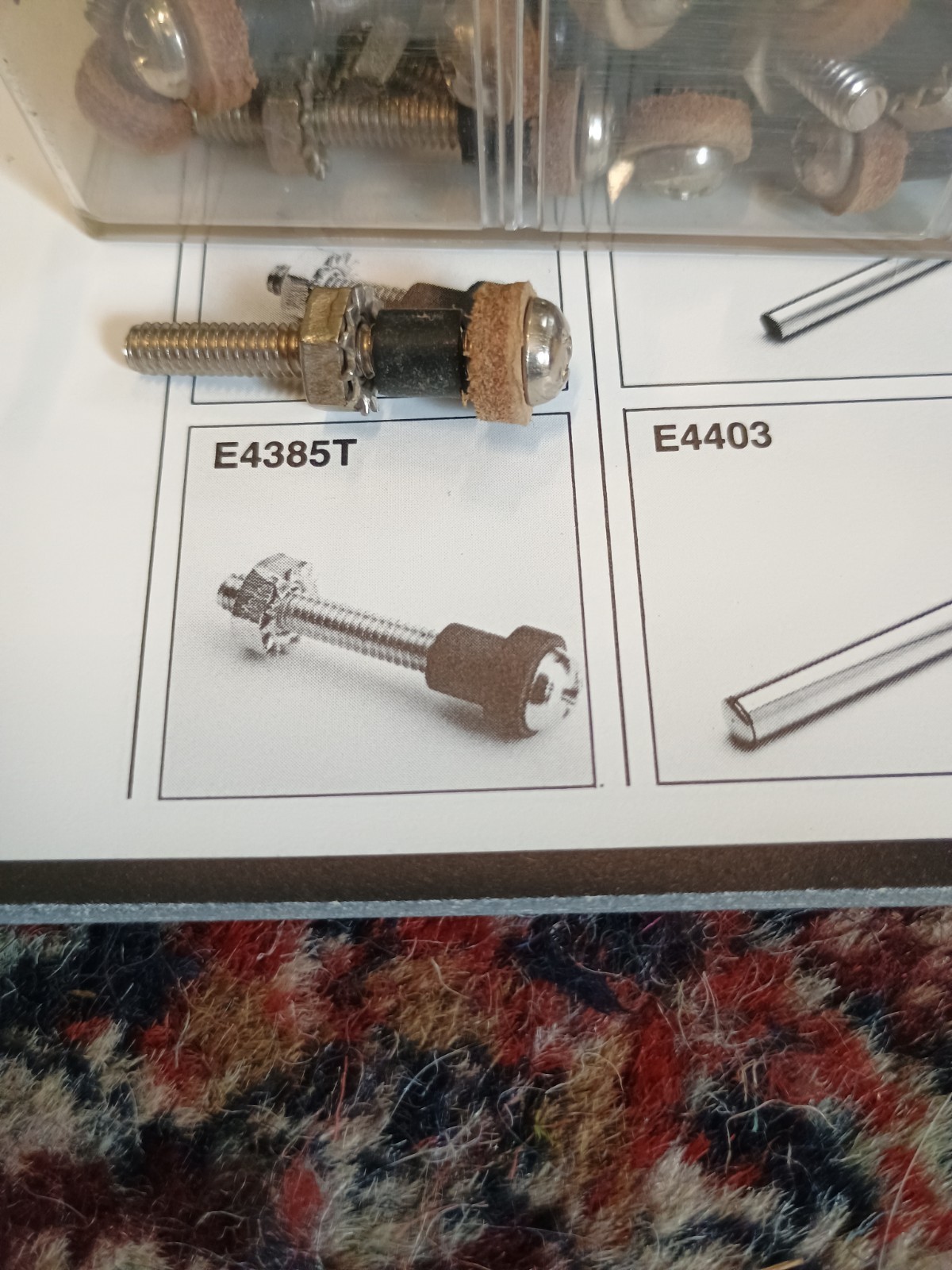 (1) VINTAGE LUDWIG BELL LYRA BAR SCREW & BUSHING- DELUXE & STANDARD MODELS-NEW!