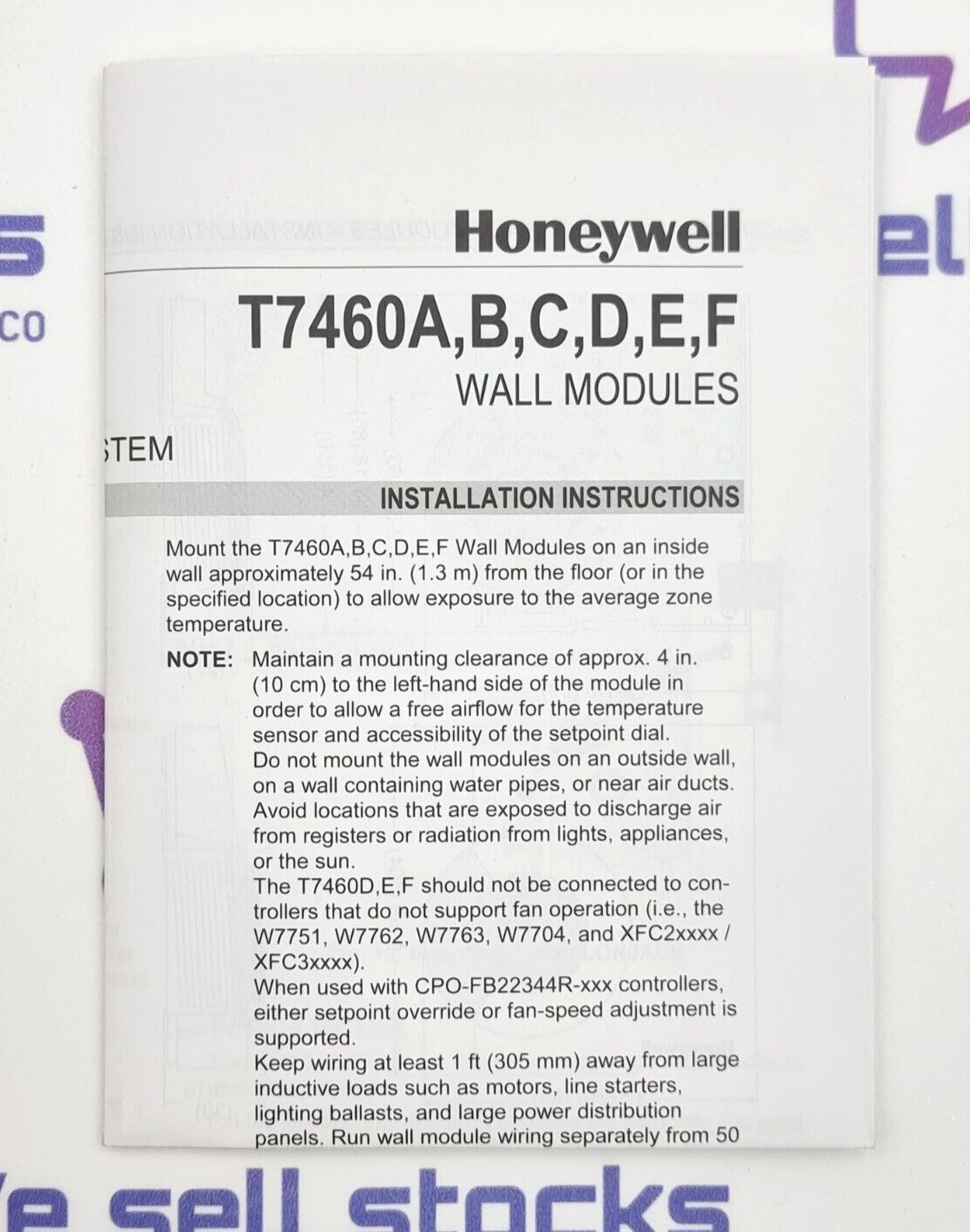 HONEYWELL T7460A1001 Temperature Sensor