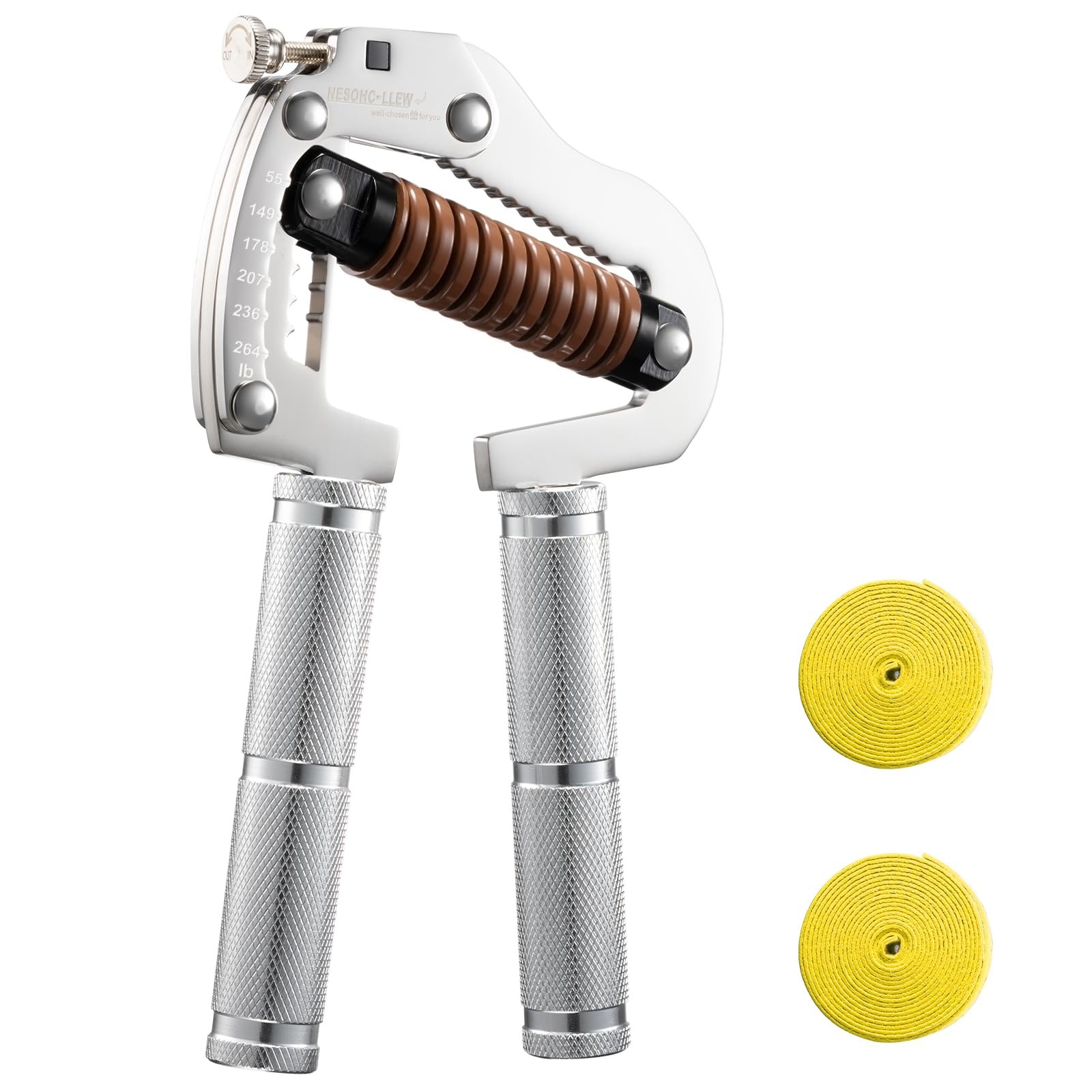 Adjustable Grip Strength Trainer: Premium 304 Stainless Steel Structure, Aero...