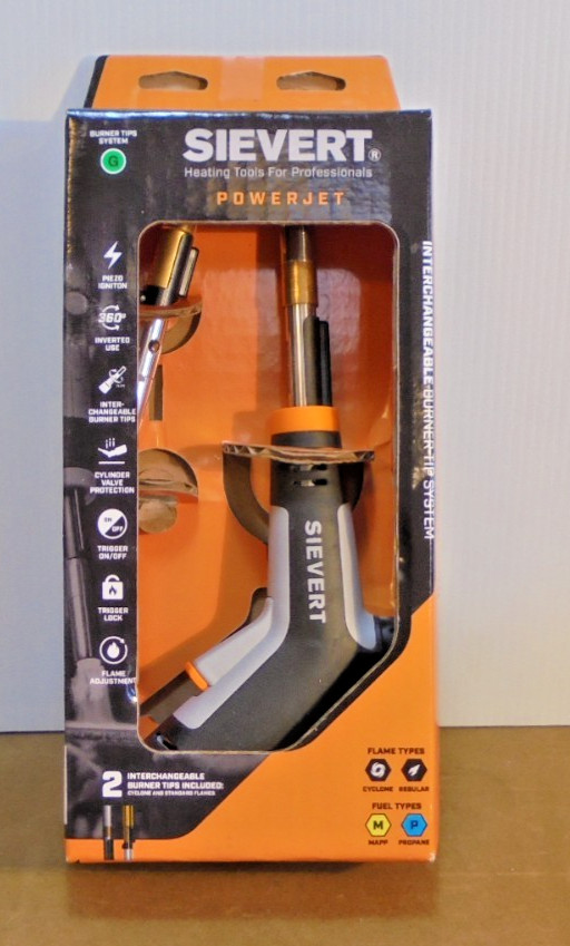 New Sievert Powerjet Torch with Regular AND Cyclone Burner Tips - Ships Free
