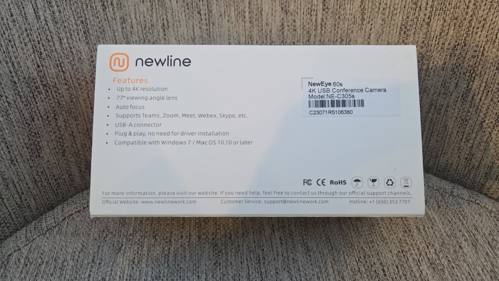 Newline 4K Webcam Computer Camera - Open box Condition