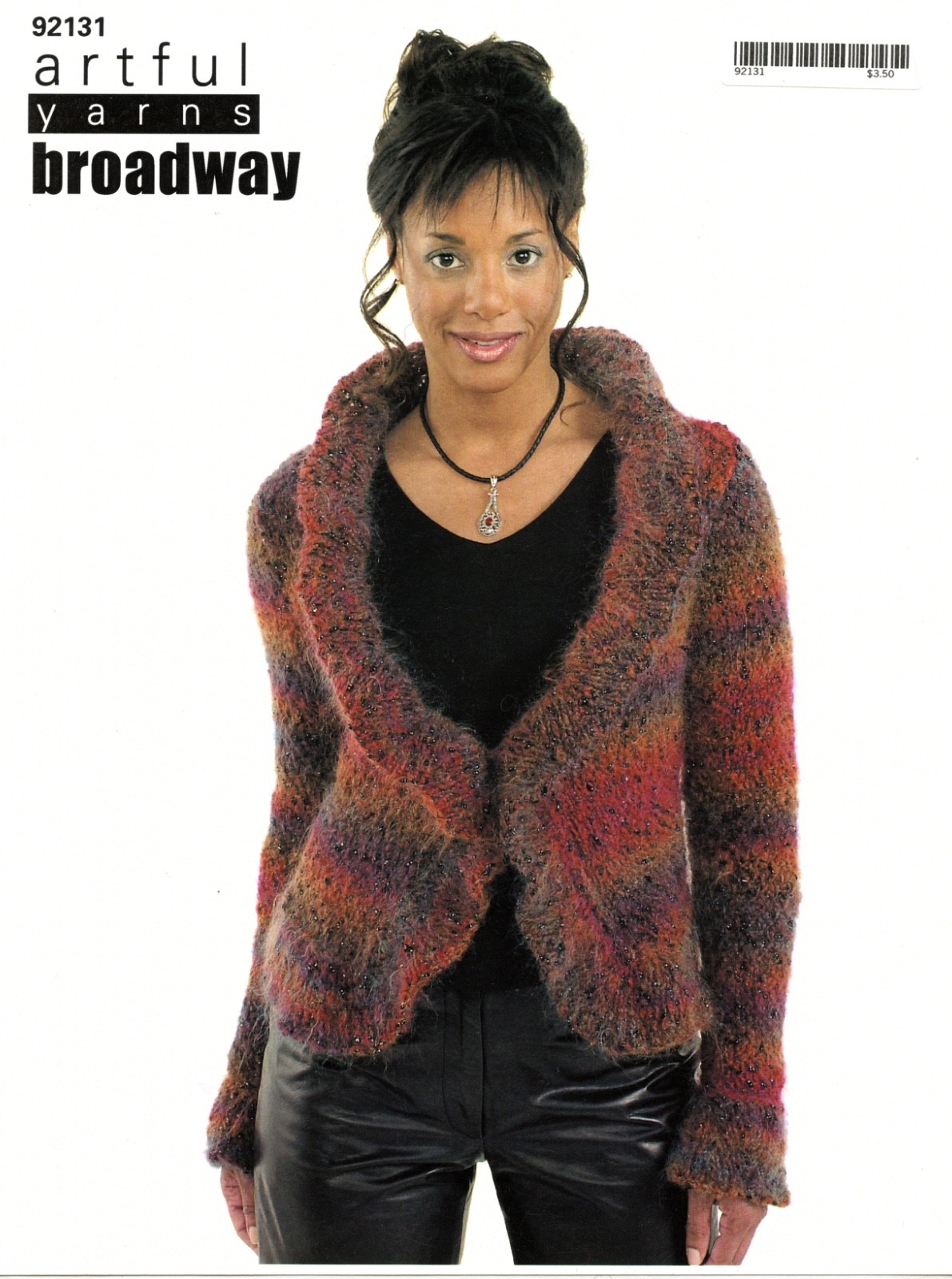 Artful Yarns Knitting Pattern 92131 Broadway Cardigan with Ruffles