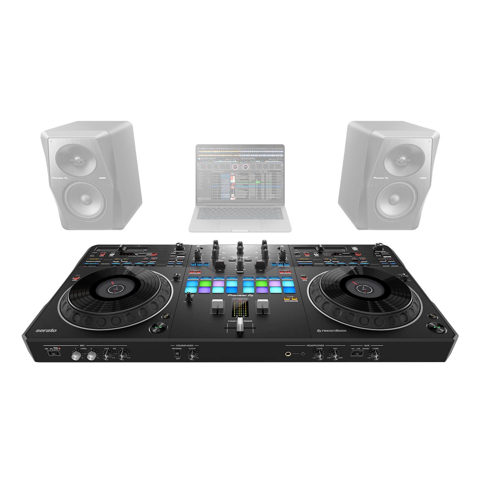 Pioneer DJ DDJ-REV5 Scratch-Style DJ Controller with Headliner Case