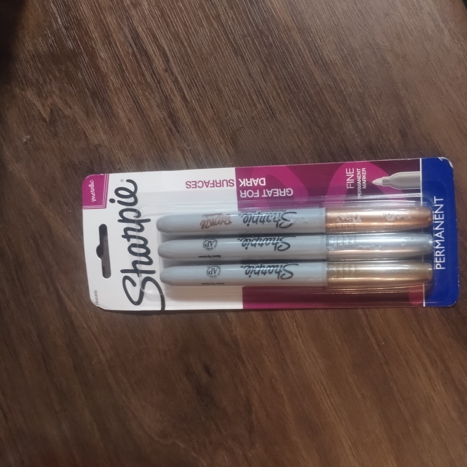 NEW Sharpie Metallic Marker Fine Tip 3 Pk Gold Silver Bronze Office School Home