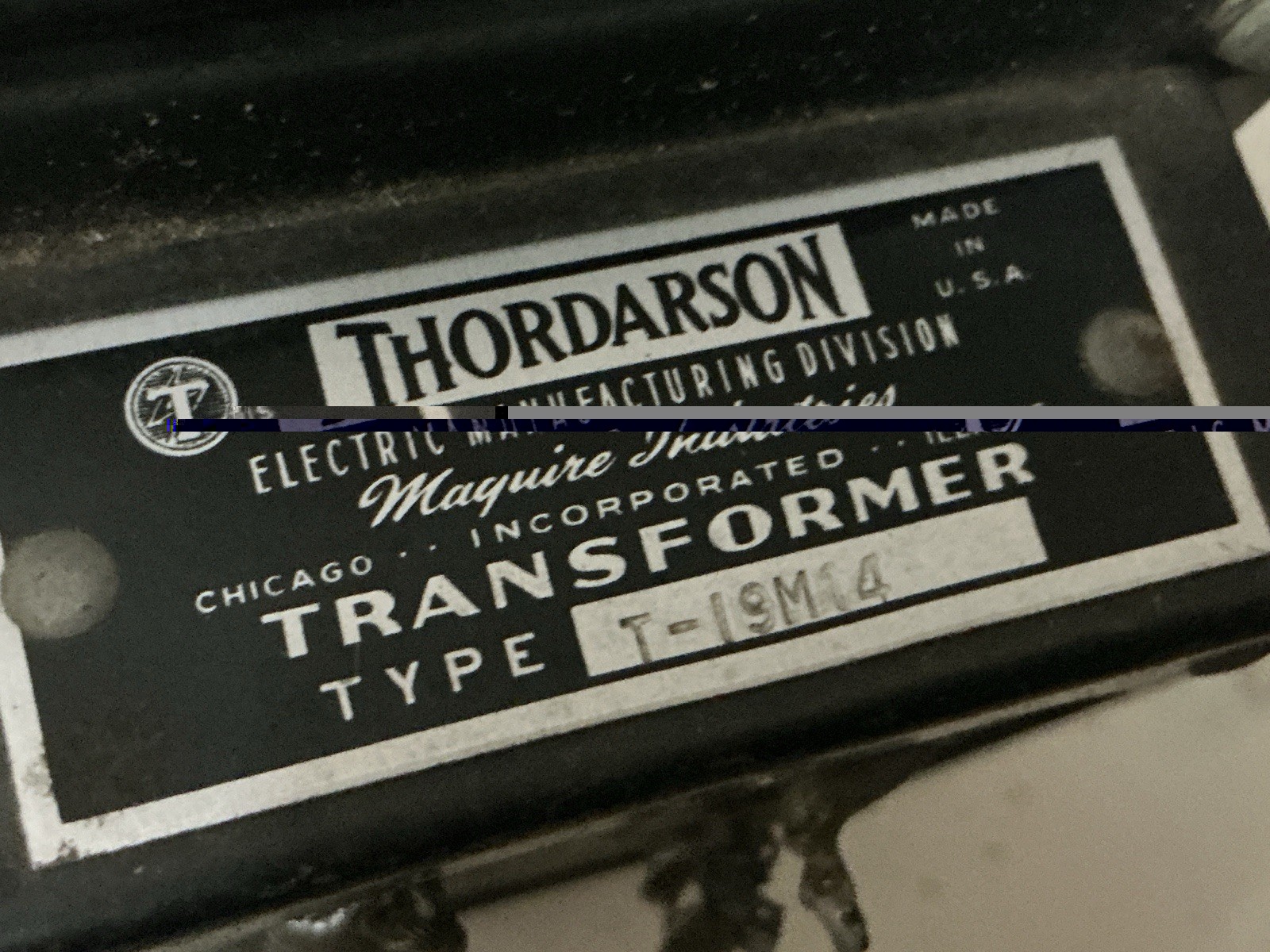 VINTAGE THORDARSON T-19M14 UNIVERSAL MODULATION TRANSFORMER