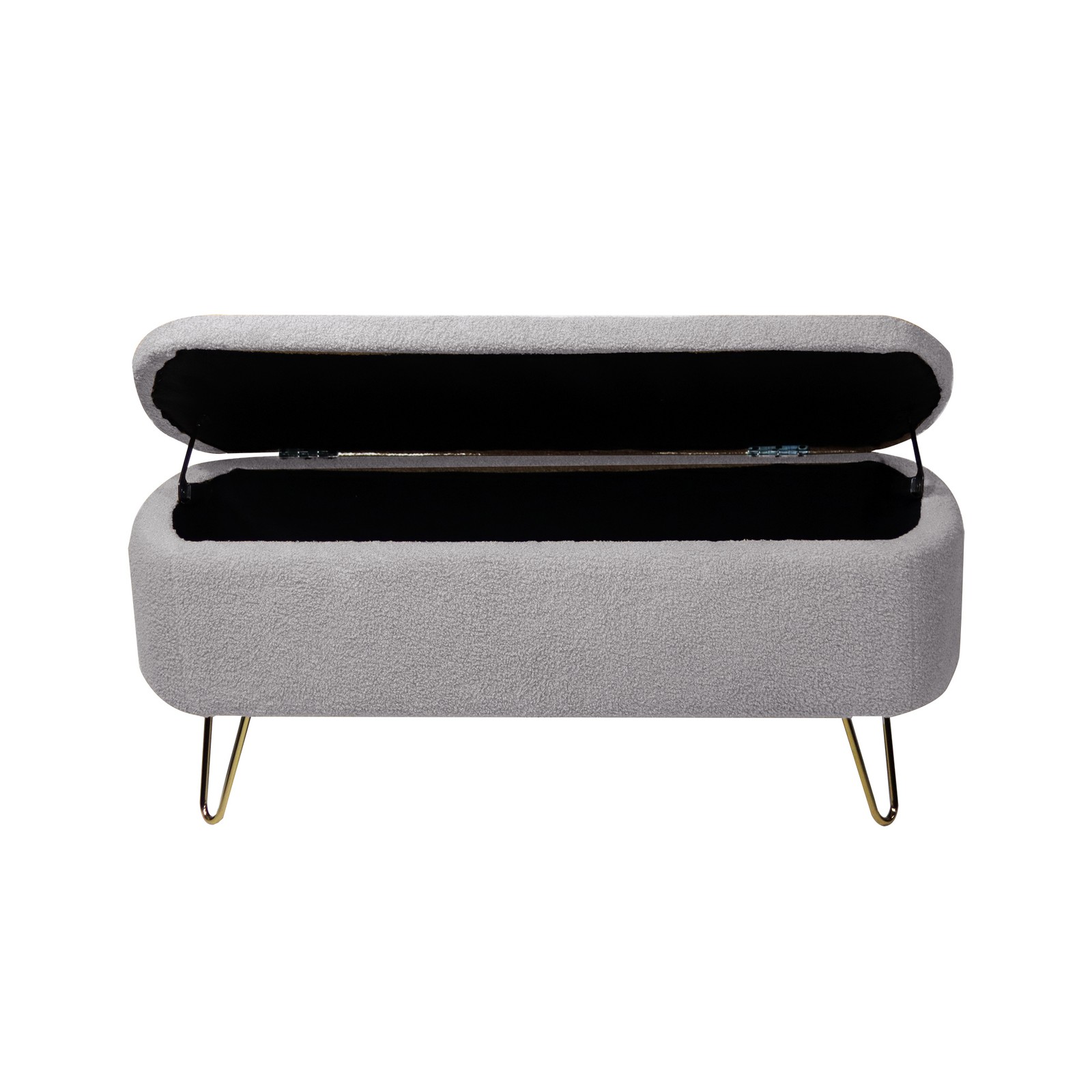 Upholstered Padded Storage Ottoman Bench - For Entryway