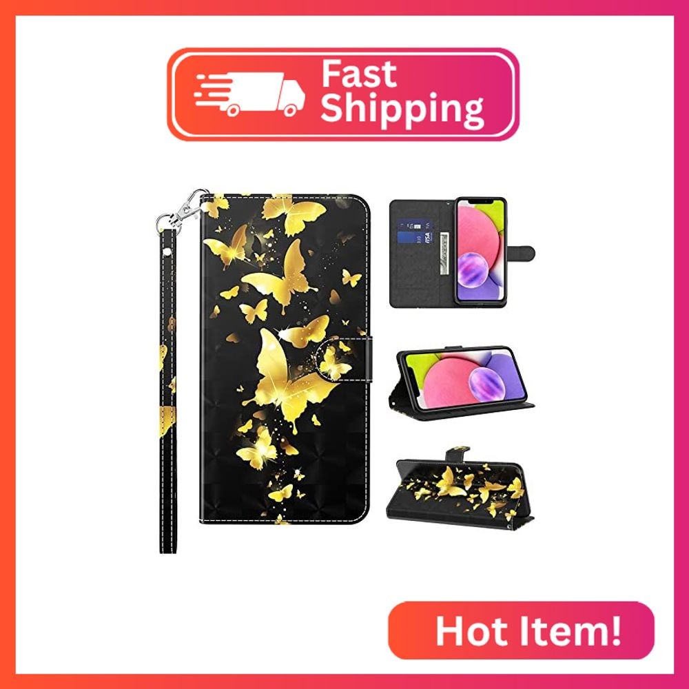 VODEFOX for Samsung Galaxy S23 Plus Case, Wallet Flip Folio Cute 3D Cartoon Pain