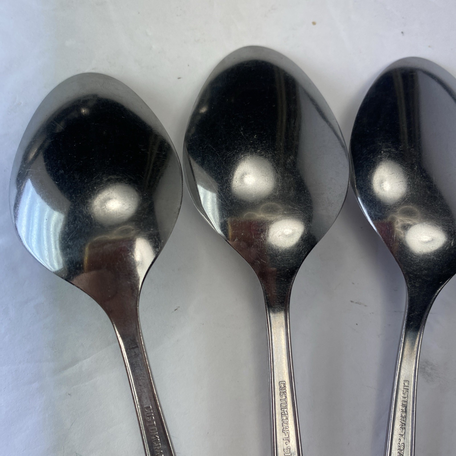 4 Custom Craft Taiwan Stainless Dinner Spoons Flatware Set
