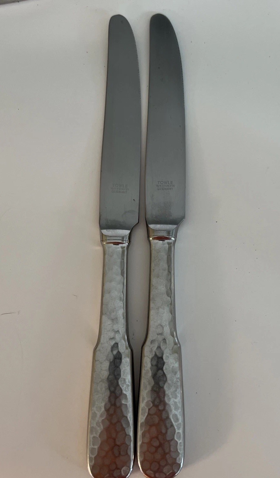 HAMMERSMITH (2)  Towle Dinner Knife Germany Stainless Glossy 18/8 Flatware Two