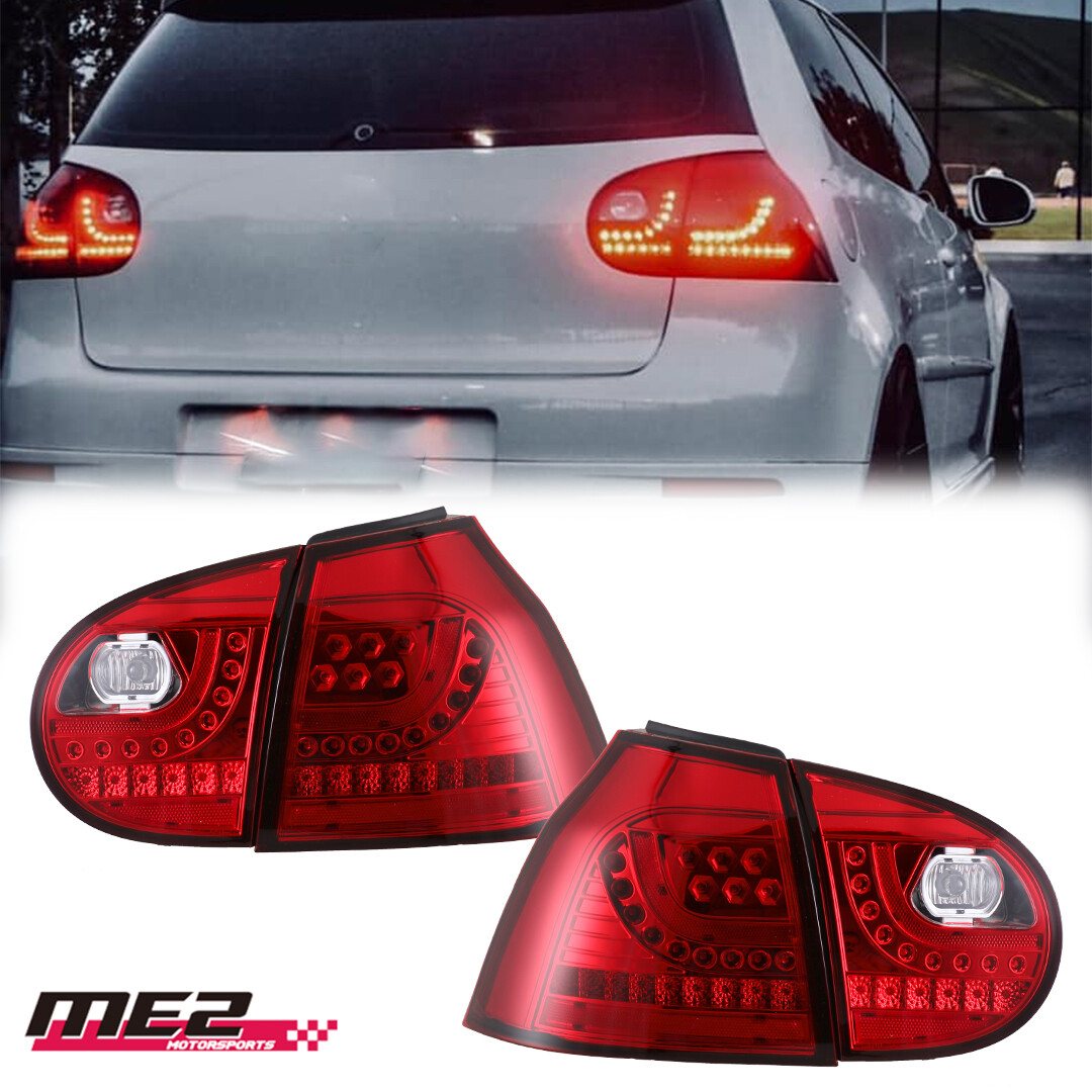 Tail Lights LED For 2006-09 Volkswagen VW GTI Rabbit Golf MK5 Rear Brake Lamps