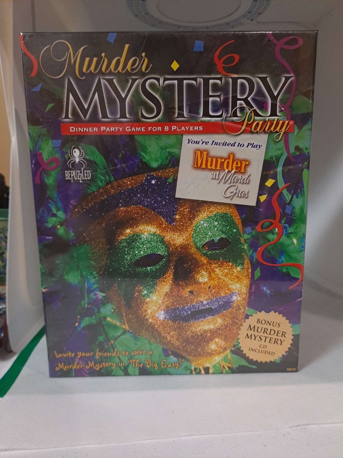 MURDER MYSTERY PARTY MARDI GRAS GAME. 8 Players NEW SEALED
