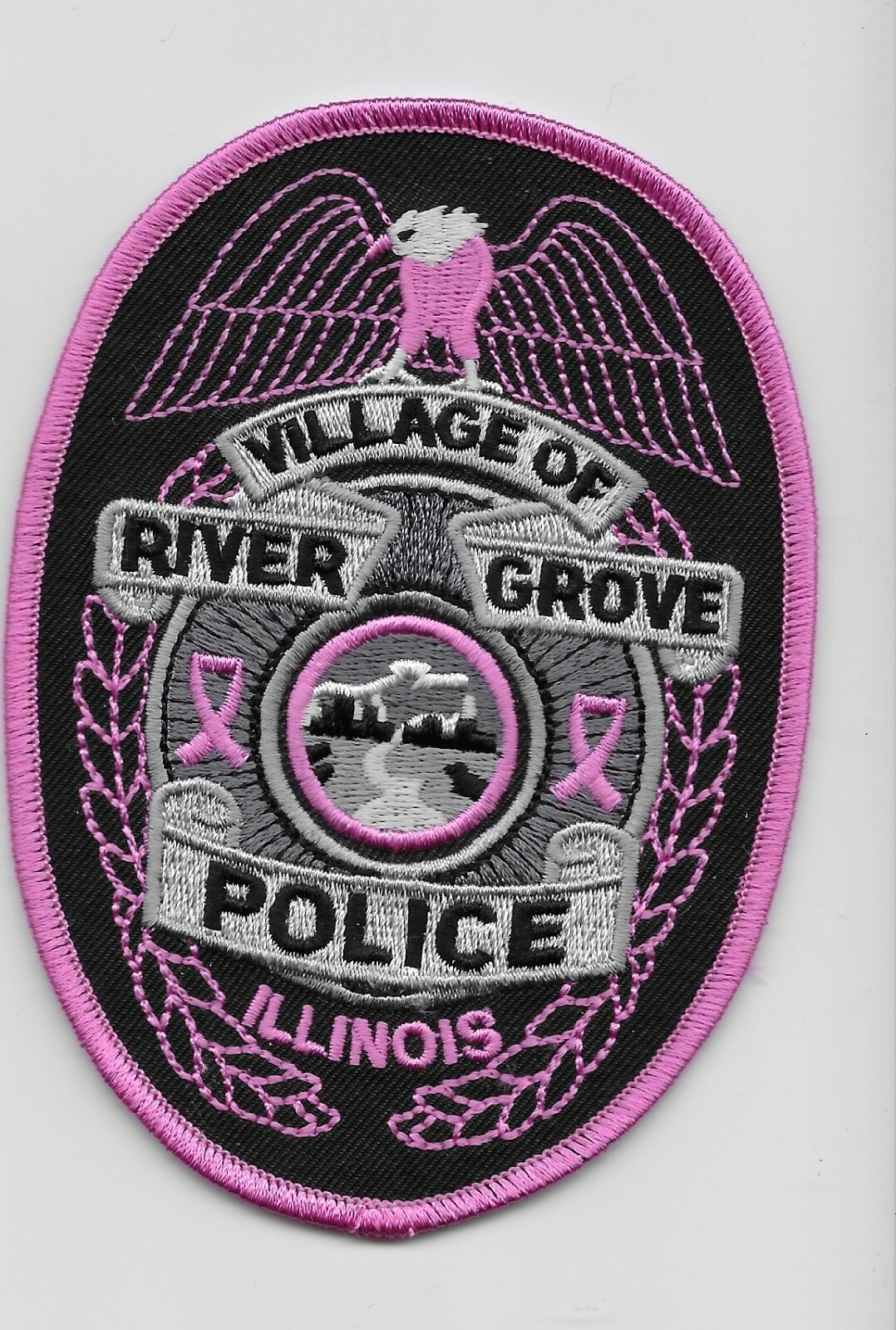 Breast Cancer Awareness River Grove Police State Illinois IL PINK