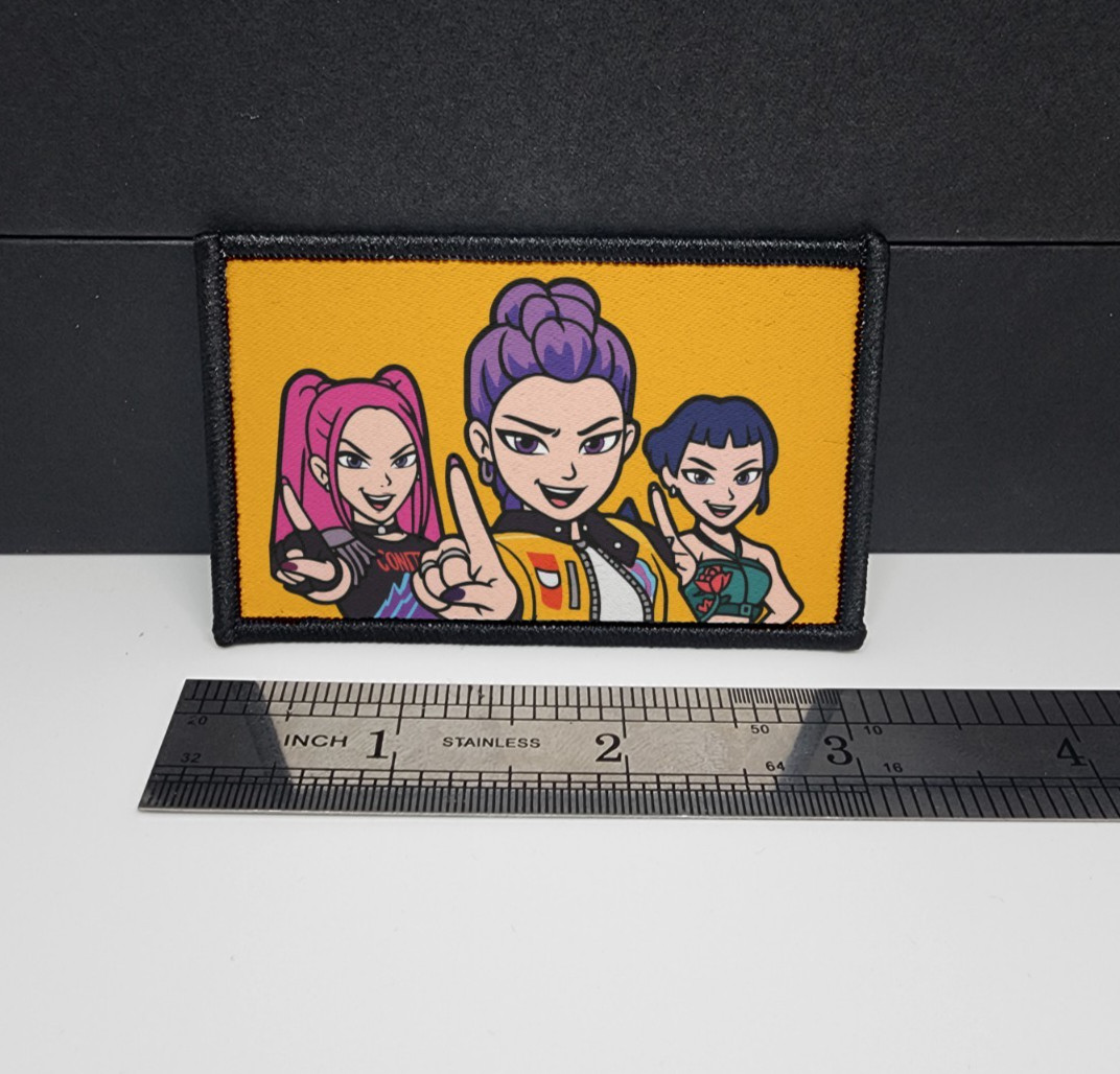 Cute Kpop Demon Hunter Inspired Morale Patch Tactical or iron-on 2x3 inch