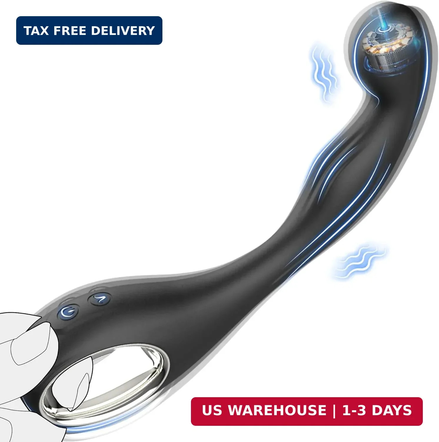 Prostate Vibrator with 10 Vibration Modes, Male Prostate Massager & Women G Spot