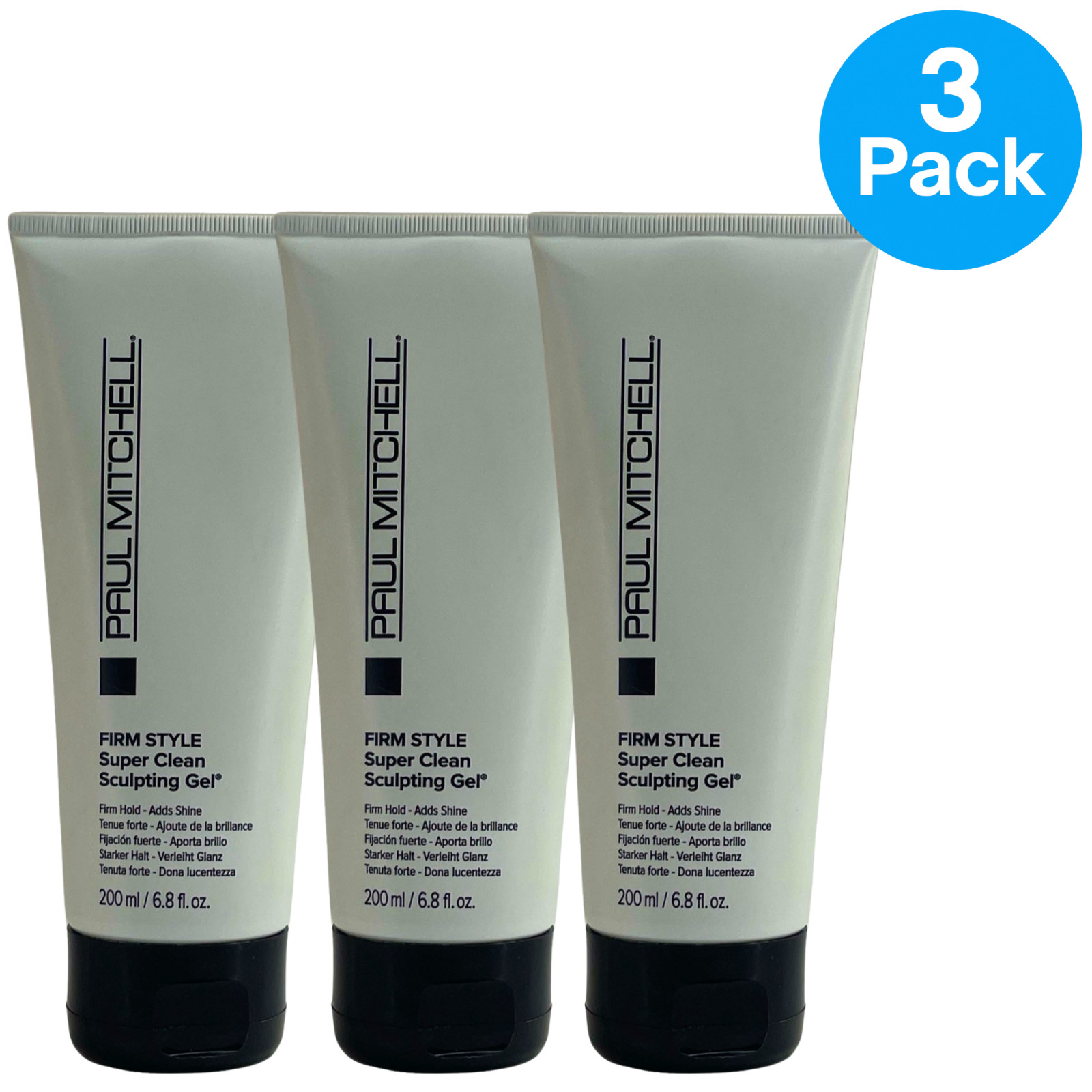 Paul Mitchell Firm Style Super Clean Sculpting Gel Firm Hold 200ml 3 Pack Bundle