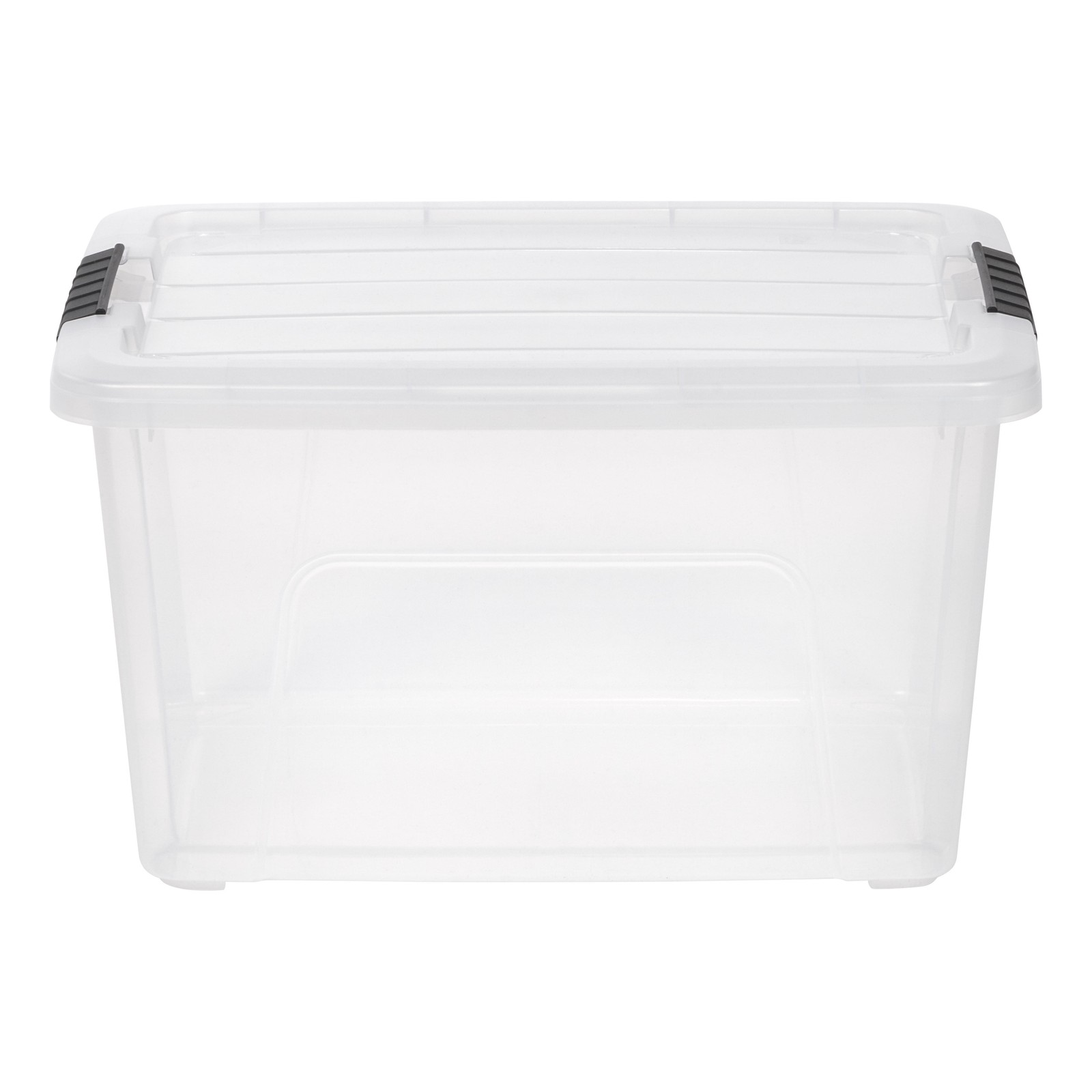 32 Qt. Plastic Storage Bin with Lid, Stackable Storage Containers, Tote