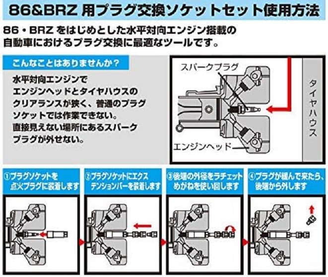 TONE PG86S Plug replacement Socket Set Joint 9.5mm width 14mm JAPAN NEW